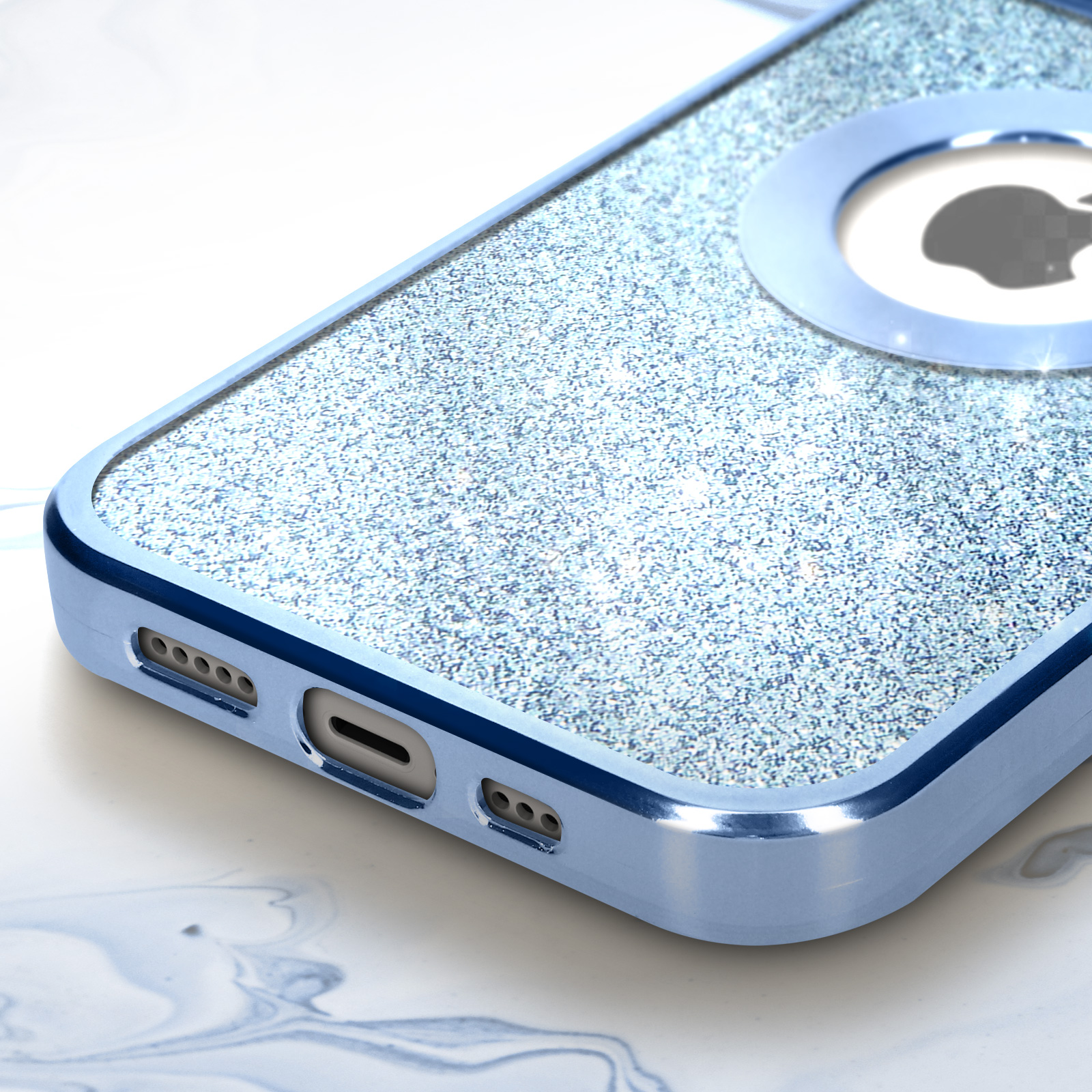 XCYYOO Magnetico Glitter Cover per iPhone 14 Pro Max con Cordino, [Compatibile con MagSafe] Trasparente Brillantini Sottile Silicone TPU Antiurto Custodia con Collana Tracolla per iPhone 14 Pro Max