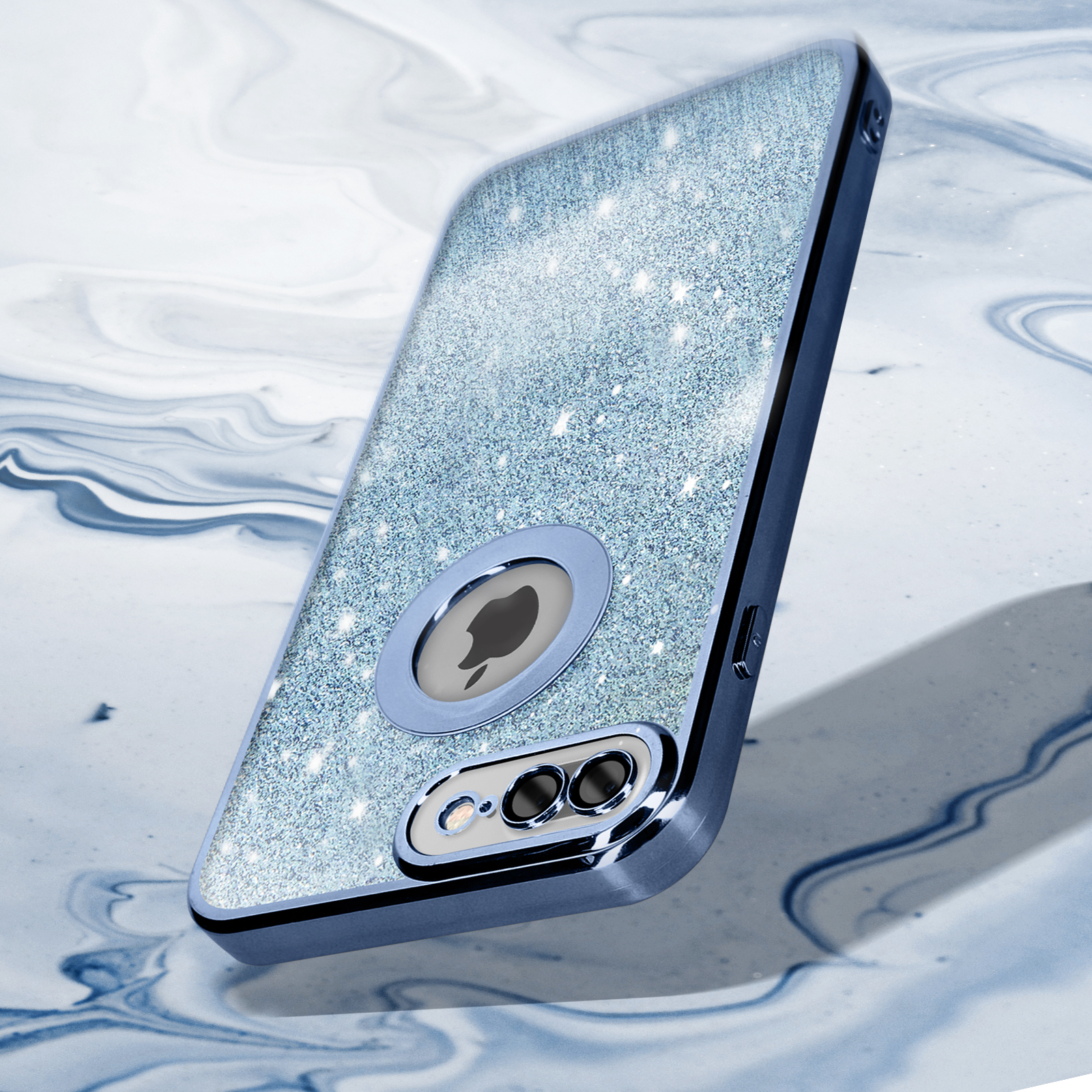 NALIA Custodia Glitter per iPhone 12/12 Pro - Cover Silicone