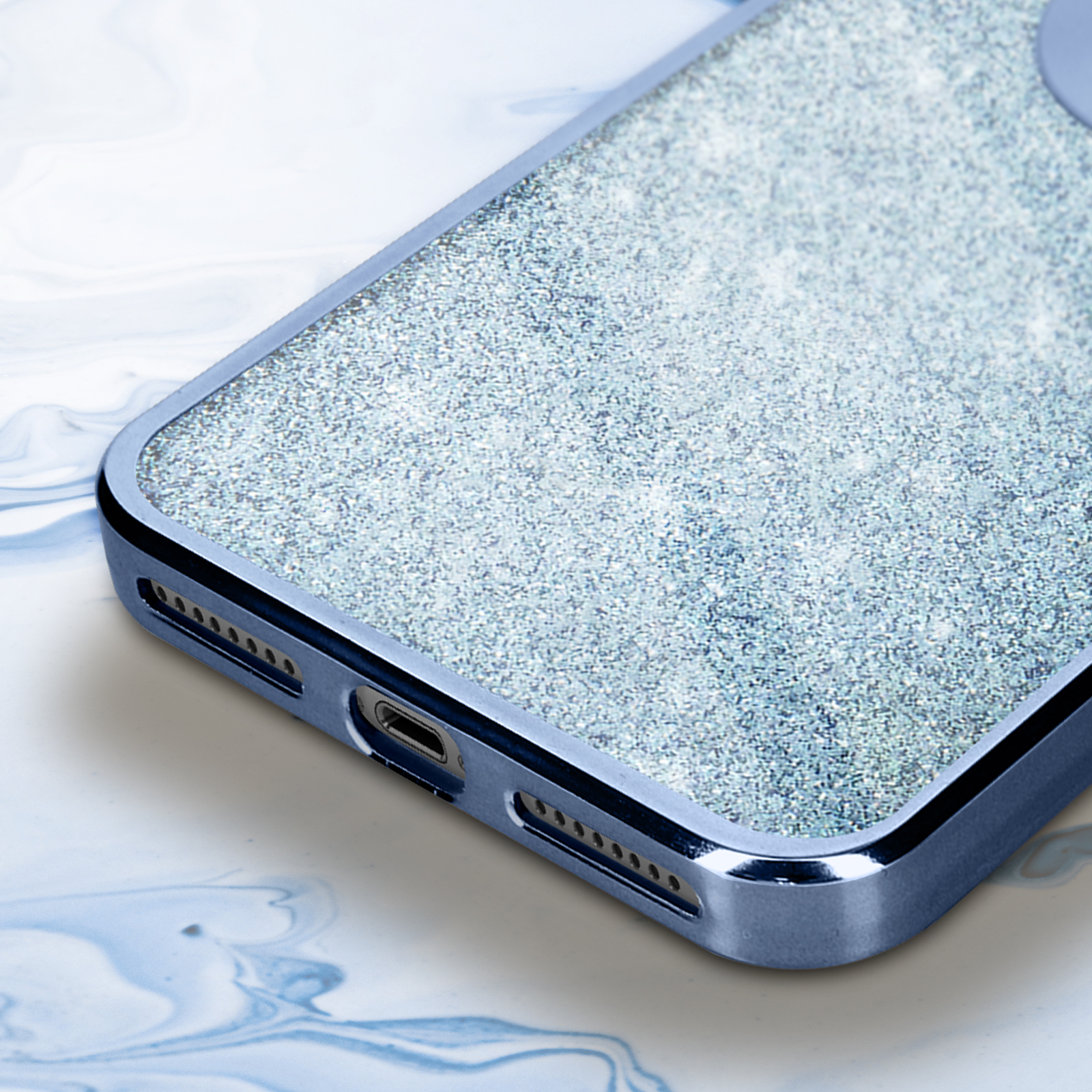NALIA Custodia Glitter per iPhone 7 Plus / 8 Plus - Cover Silicone Scintillante - DAZZLIN (Trasparente & Antiurto) - Marchio Tedesco