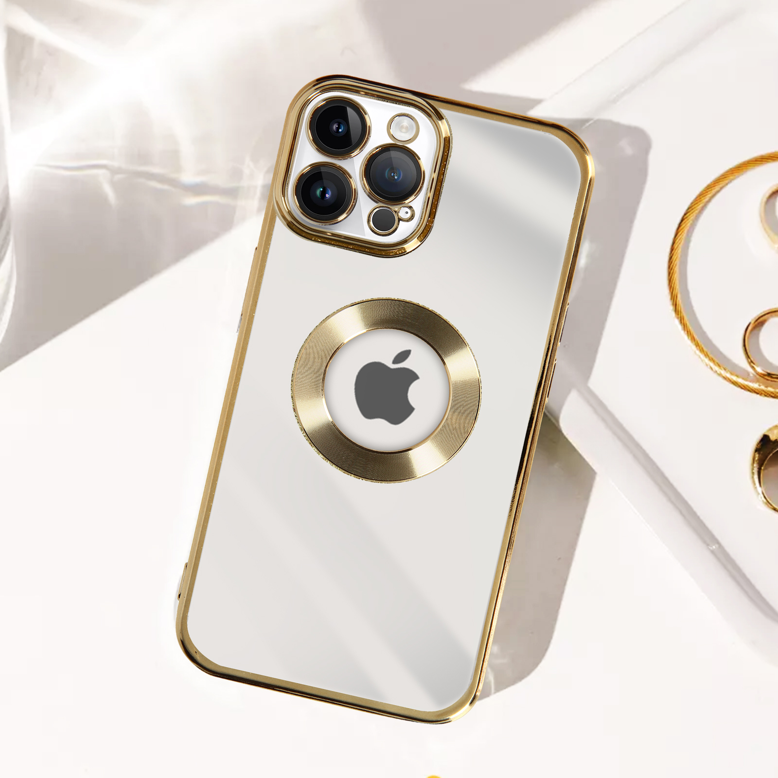 Custodia Per IPhone 13 Con Brillantini Glitter Oro – Silicone Antiurto E Antigraffio Per Ragazze