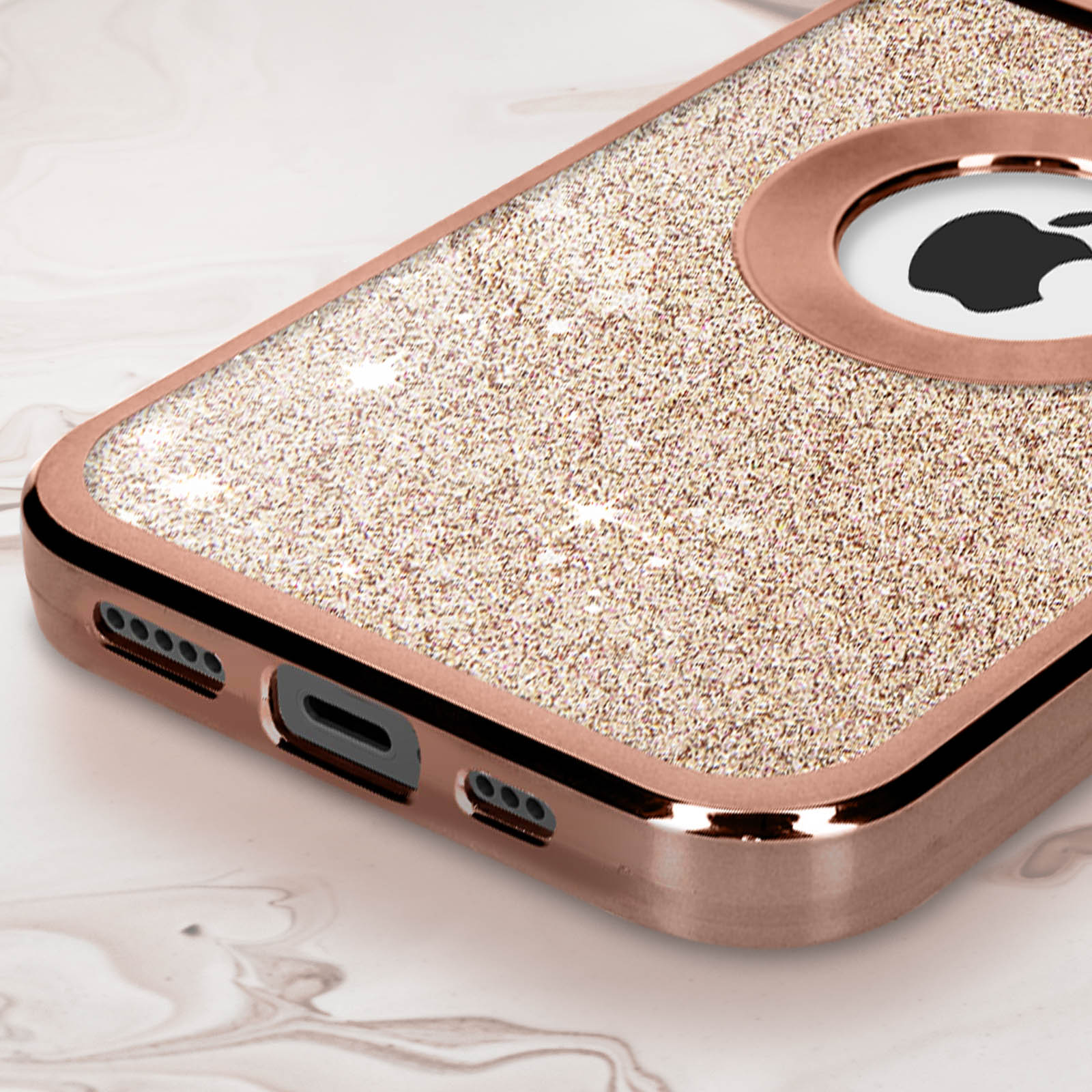 Jaholan - Custodia protettiva con glitter glitterati, compatibile con