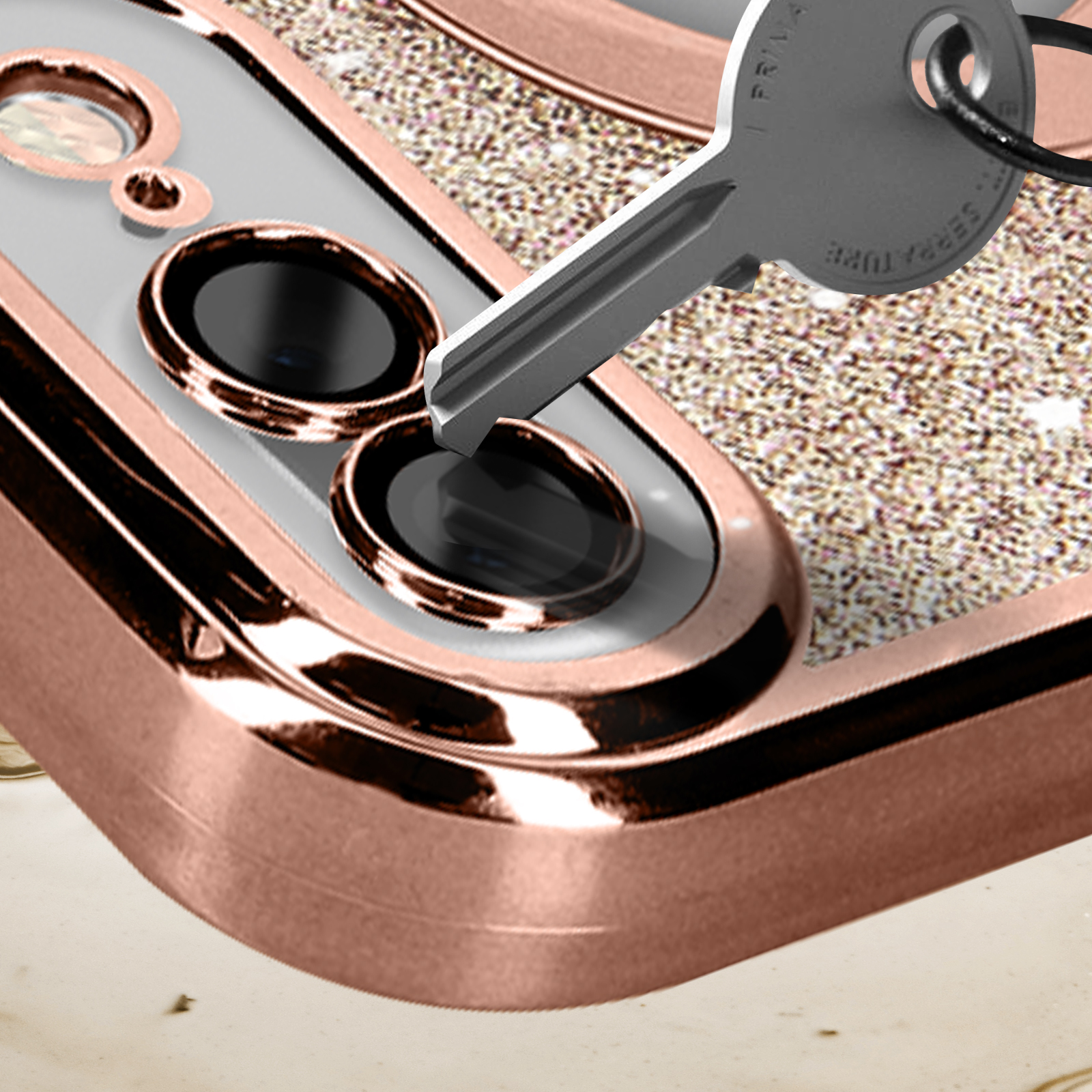 Custodia Trasparente Con Glitter E Sabbia Per IPhone 7 Plus E 8 Plus