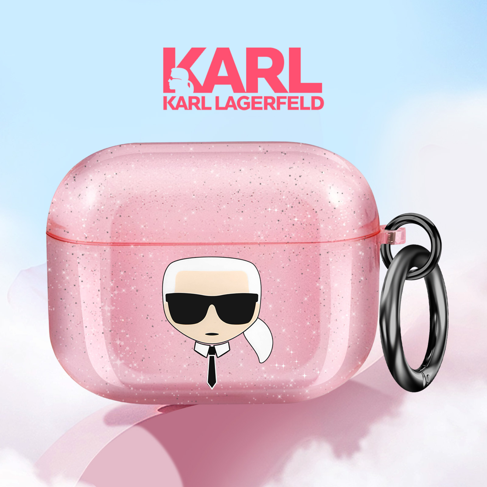 Karl Lagerfeld AirPods Pro cover Karl's Head black