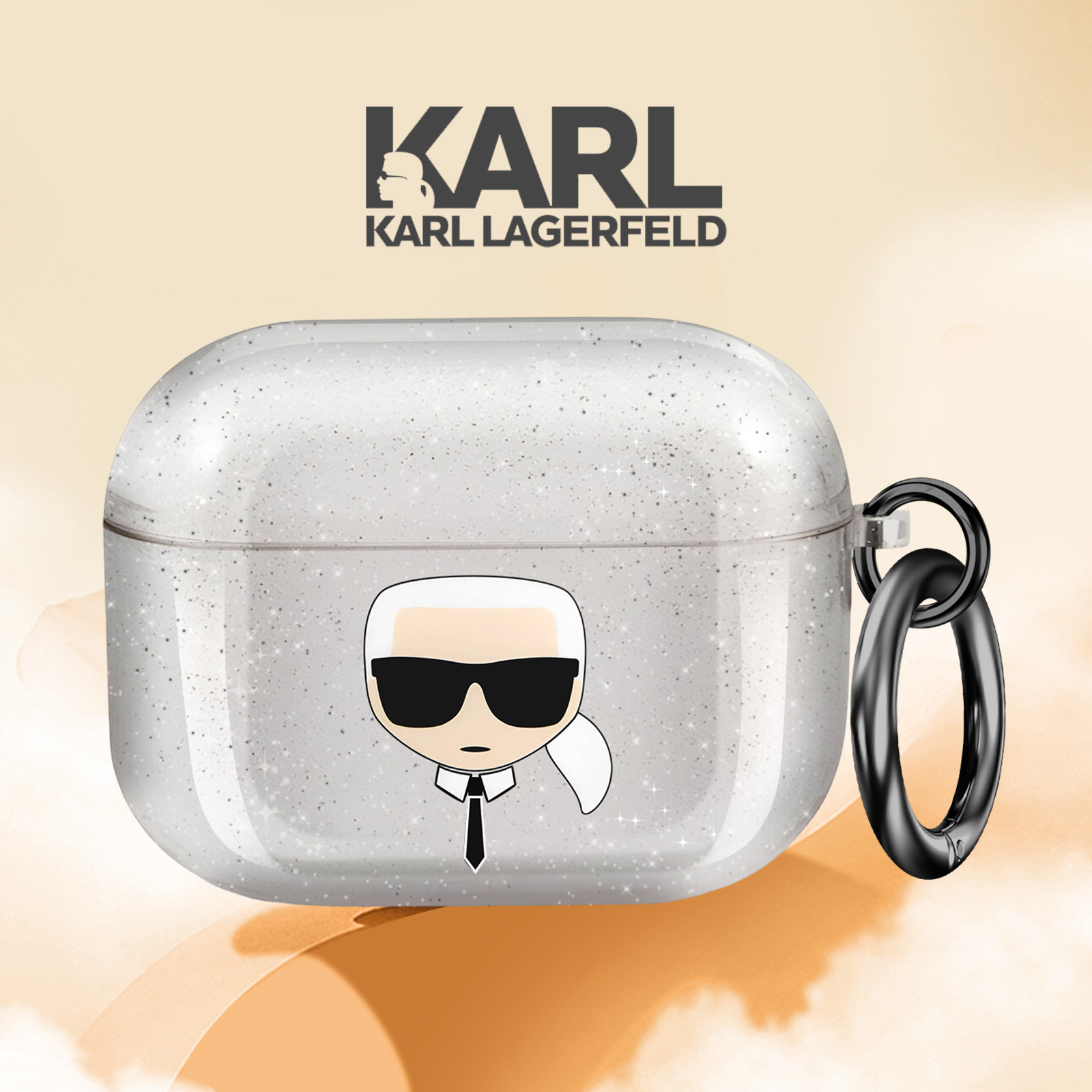Custodia Karl Lagerfeld Per AirPods Pro Con Glitter – Colore Rosa, Design Esclusivo