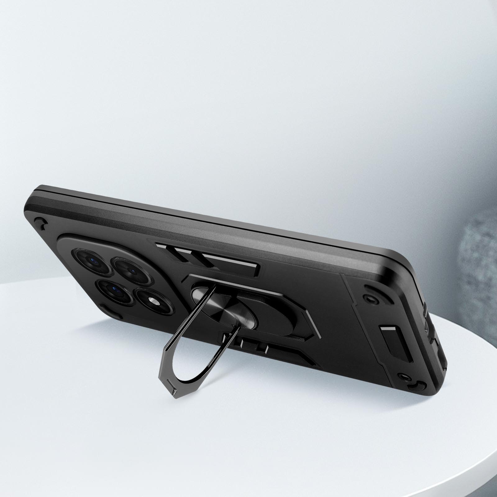 Coque Avizar Pour Xiaomi Redmi Note 13 Pro 4G - Noir Avec Bague Métallique - NEUF