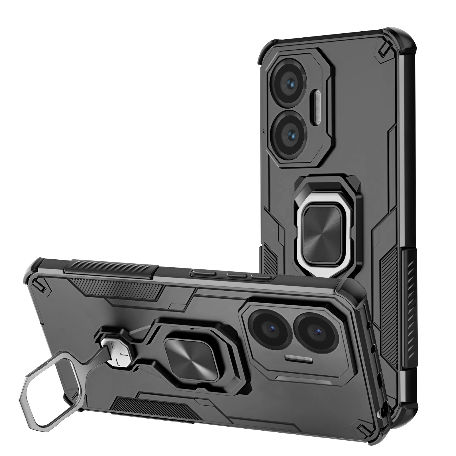SORAKA Cover Per Xiaomi Pocophone F1 Con Anello E Supporto Magnetico - Custodia TPU Morbida E Ultrasottile