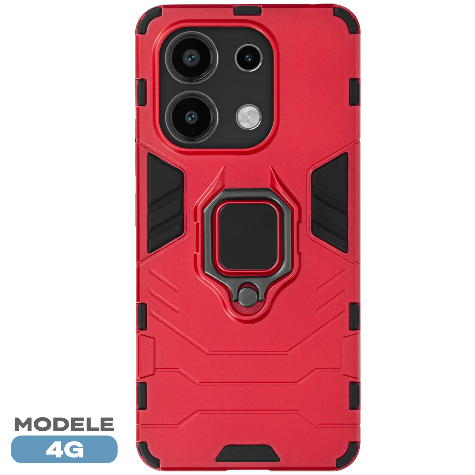 Coque pour Xiaomi Redmi Note 13 4G - AVIZAR - Bague Métallique