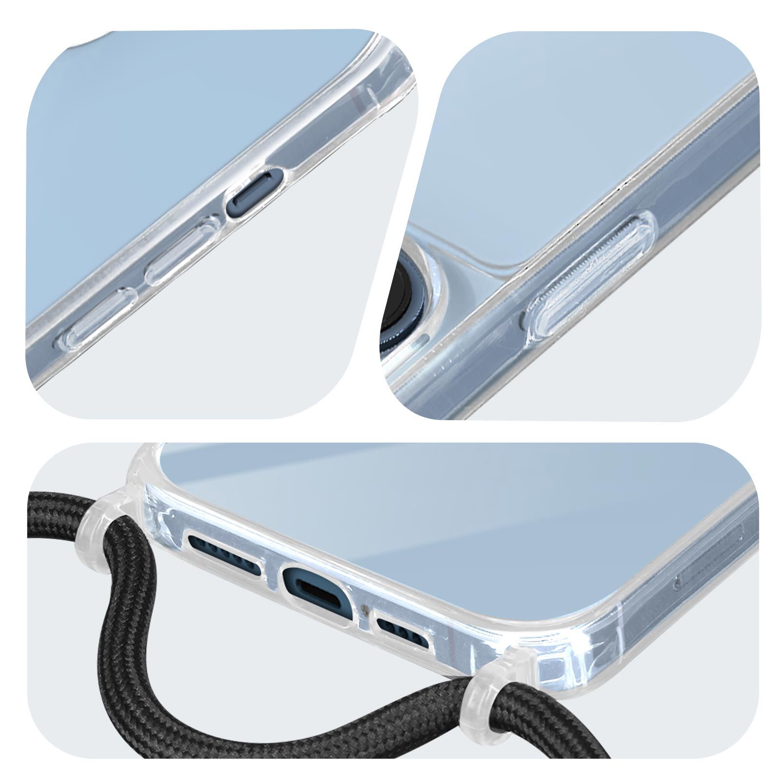 GoodcAcy Cordino Magnetica Cover per iPhone 13 Pro, Compatible con MagSafe, Trasparente Silicone Custodia con Collana Cordini Laccio Tracolla Catena per iPhone 13 Pro [bianco GoodcAcy Cordino Magnetica Cover per iPhone 13 Pro, Compatible con MagSafe, Trasparente Silicone Custodia con Collana Cordini Laccio Tracolla Catena per iPhone 13 Pro [bianco
