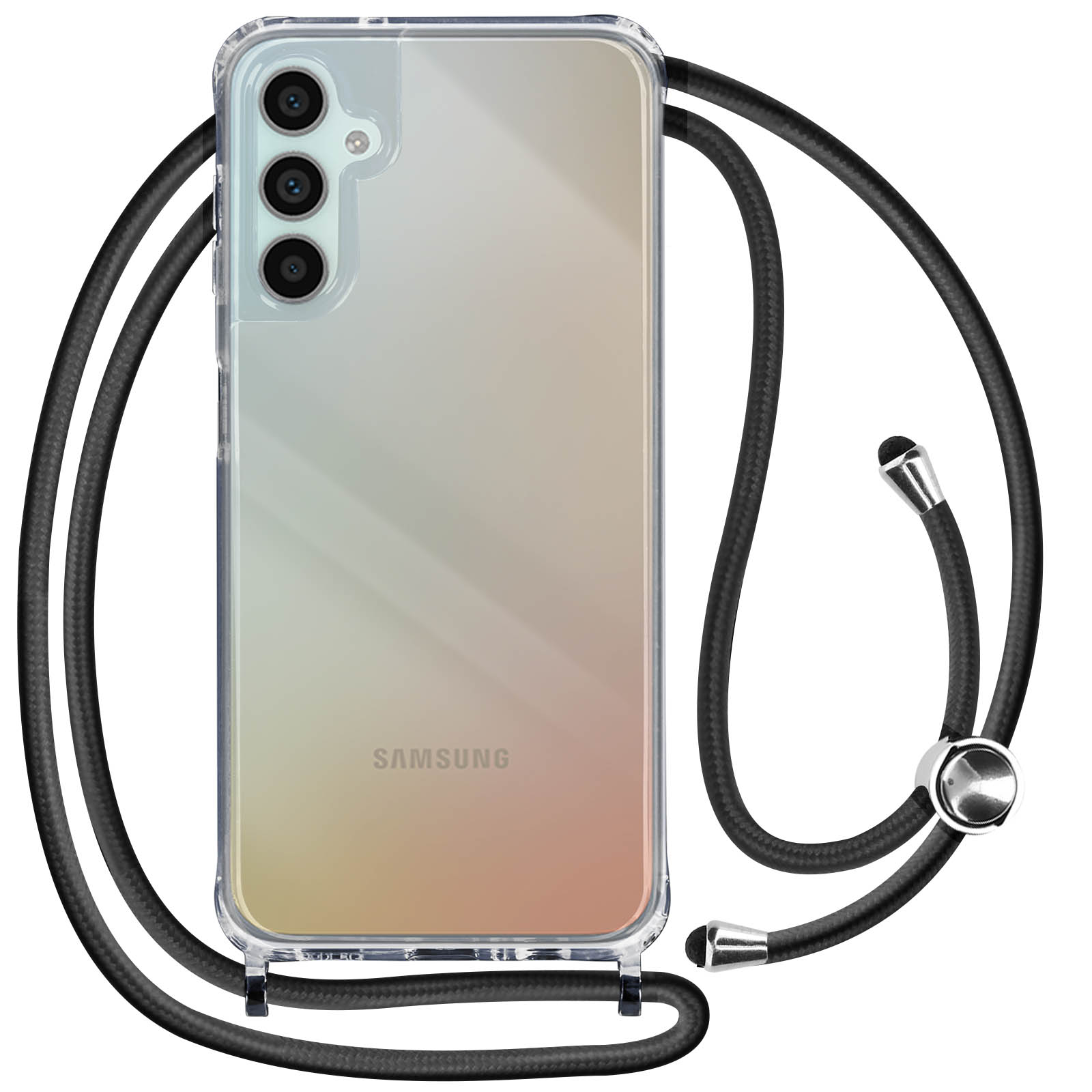 Kettenhlle Samsung Galaxy A34 5G, harte Handyhlle mit verstrkten Ecken,  Corda Series  Transparent - German
