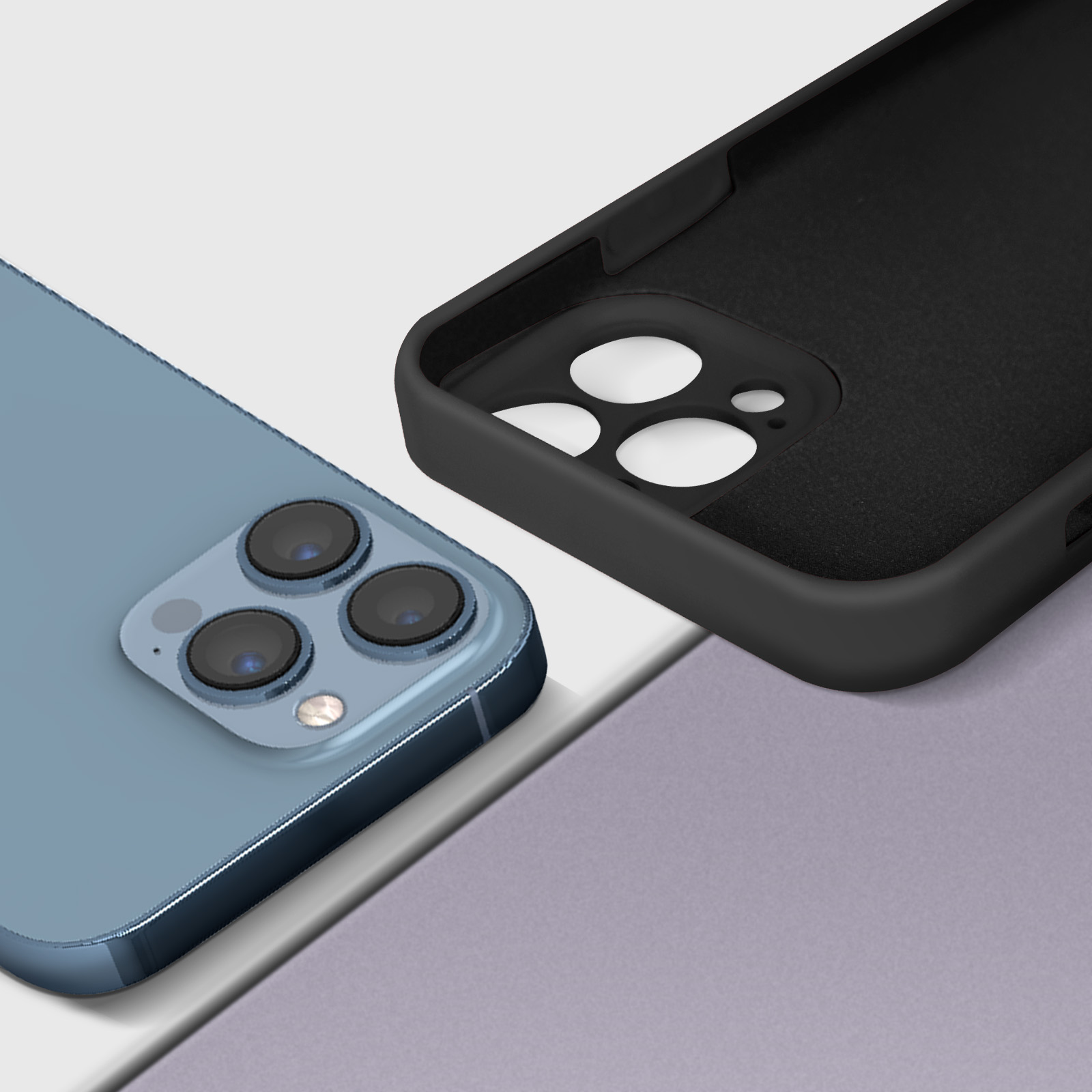 Vaykwo Cover con Cordino per iPhone 13 Pro Max 6.7'', Custodia con Regolabile Collana per iPhone 13 Pro Max, Protezione Trasparente Case con Laccio Tracolla, Nero