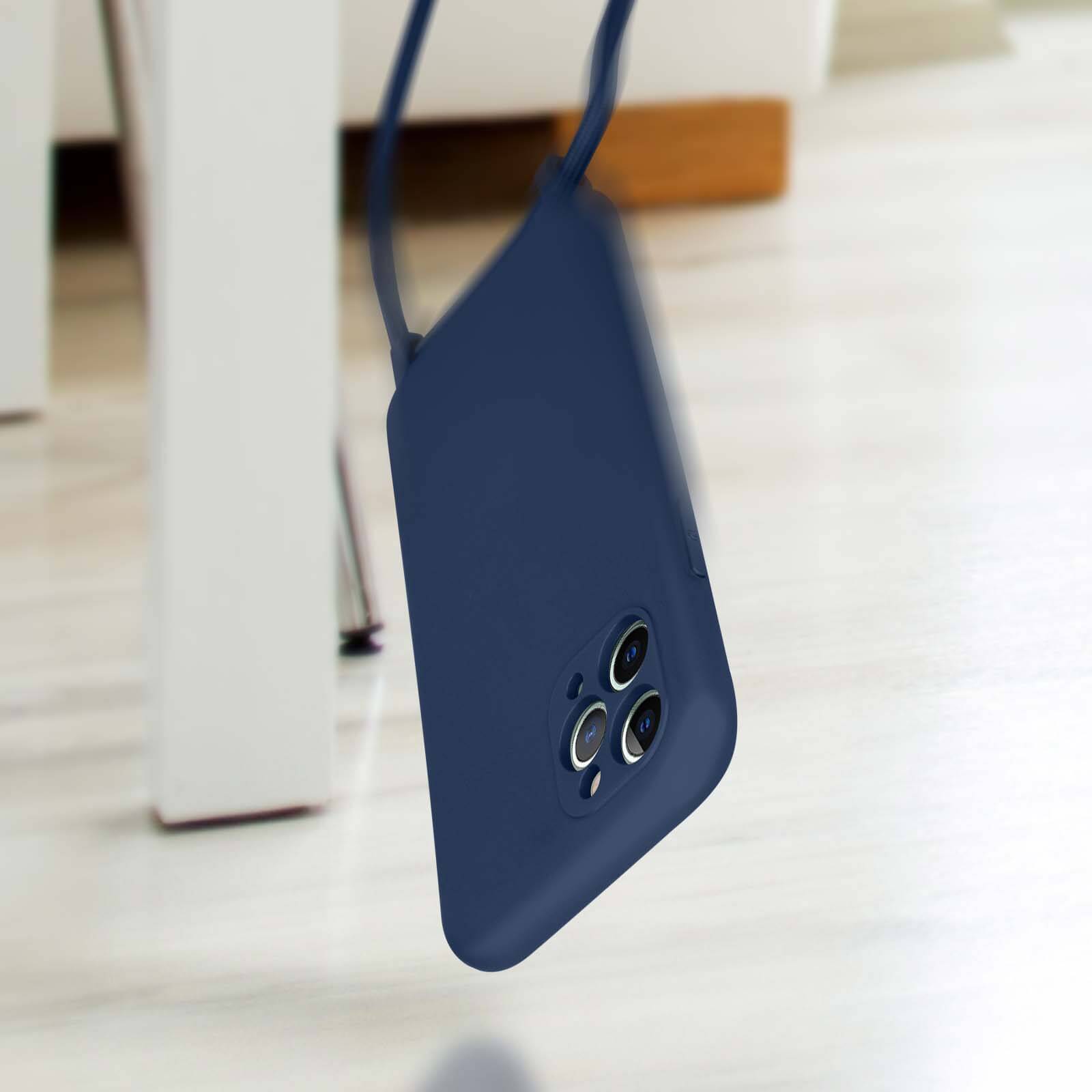 Rokmym Custodia per cellulare con cinturino per iPhone 12 Pro Max, in nylon, con tracolla in TPU e silicone, con elegante cordino da appendere, custodia protettiva per iPhone 12 Pro Max