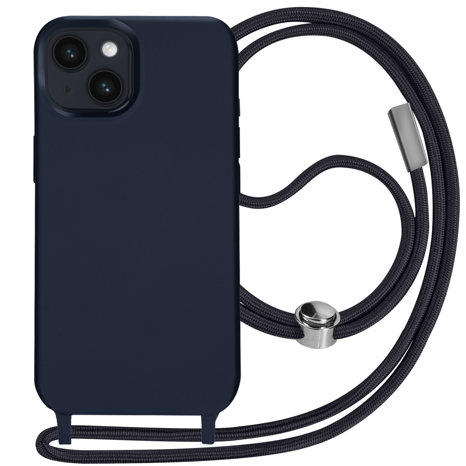 Custodia Per IPhone 14 Con Cordoncino – Cover In Silicone Ultra Sottile Arancione, Con Cinturino Regolabile, Protezione Antiurto