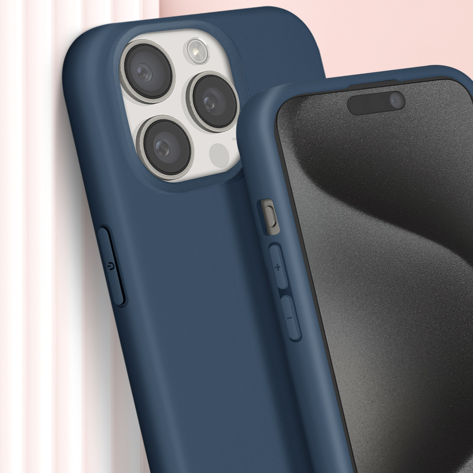 VooDirop Compatibile con iPhone 15 Custodia con cordino Crossbody iPhone Custodia con cinturino regolabile antiurto protezione in silicone per iPhone 15 6.1'' Marrone