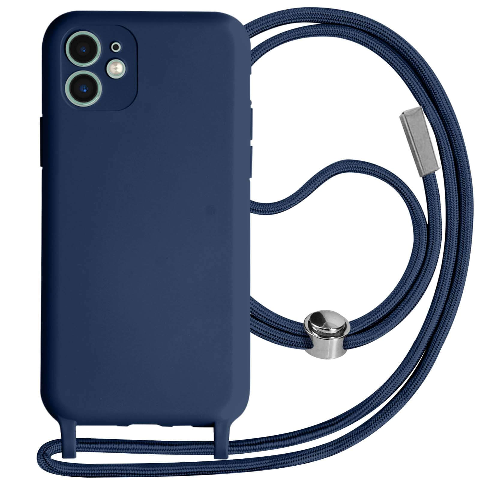 Custodia IPhone 11 Con Cordino Floreale – Trasparente Con Fiori, Silicone Lavanda, Cinturino Regolabile - 4