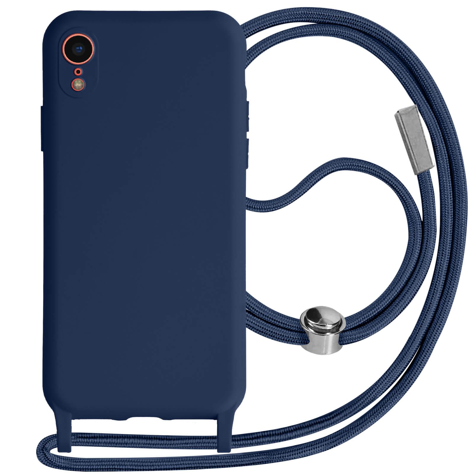 Custodia Detachable 2 in 1 in texture effetto naturale per iPhone Xr