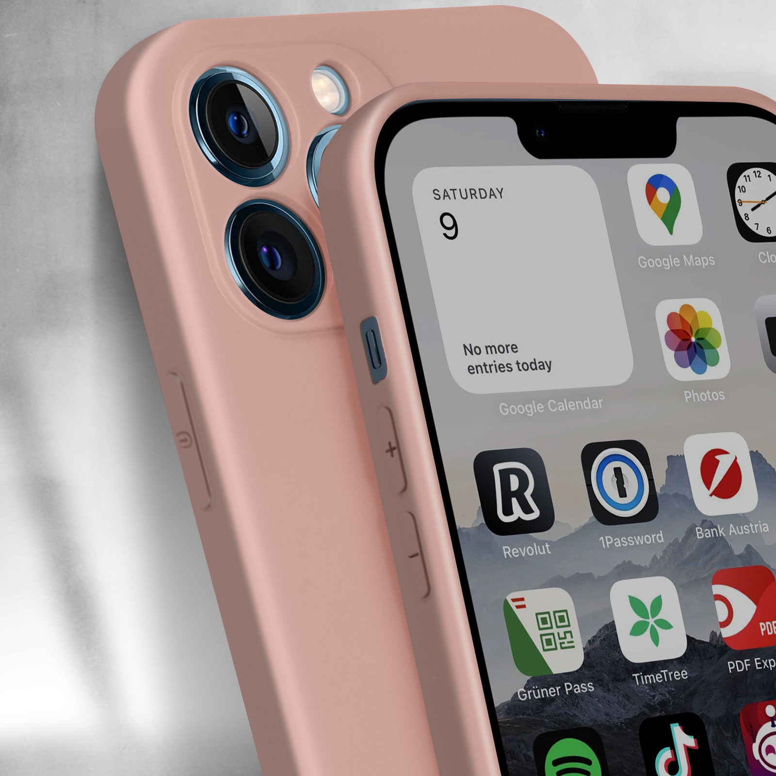 Unov Custodia IPhone 13 - TPU Trasparente Con Fiori In Rilievo
