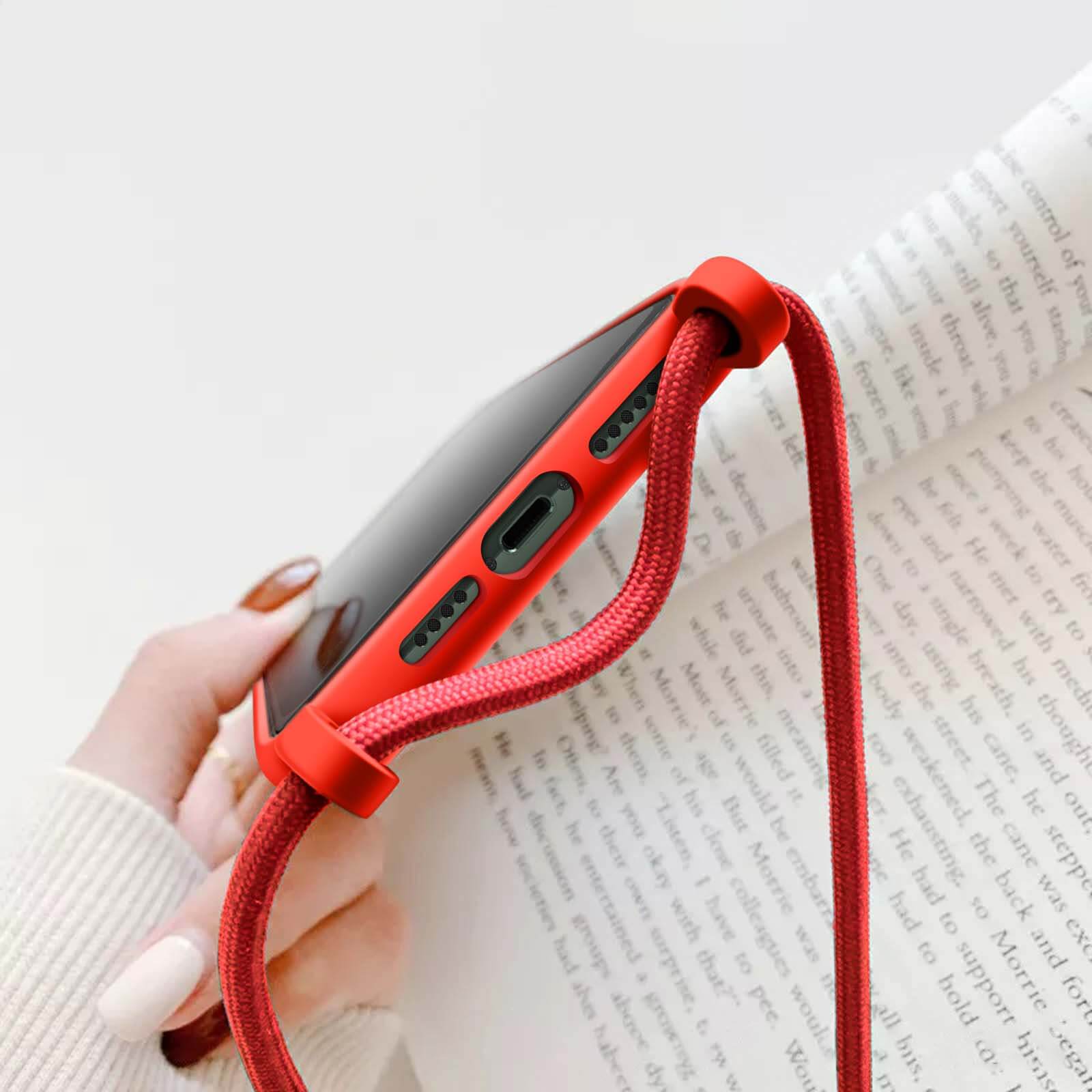 Custodia per telefono con cinturino a catena in silicone per Samsung