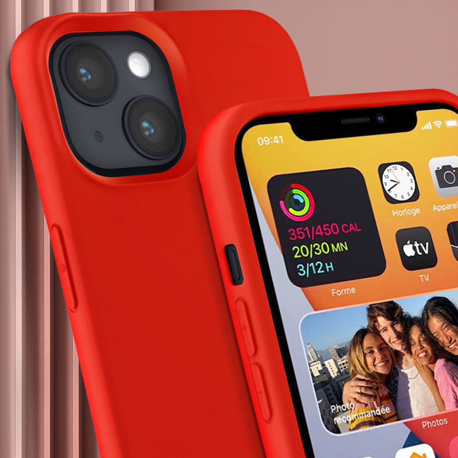 Cover iPhone 14 Cadorabo in Silicone TPU Arancione - Slim Fit