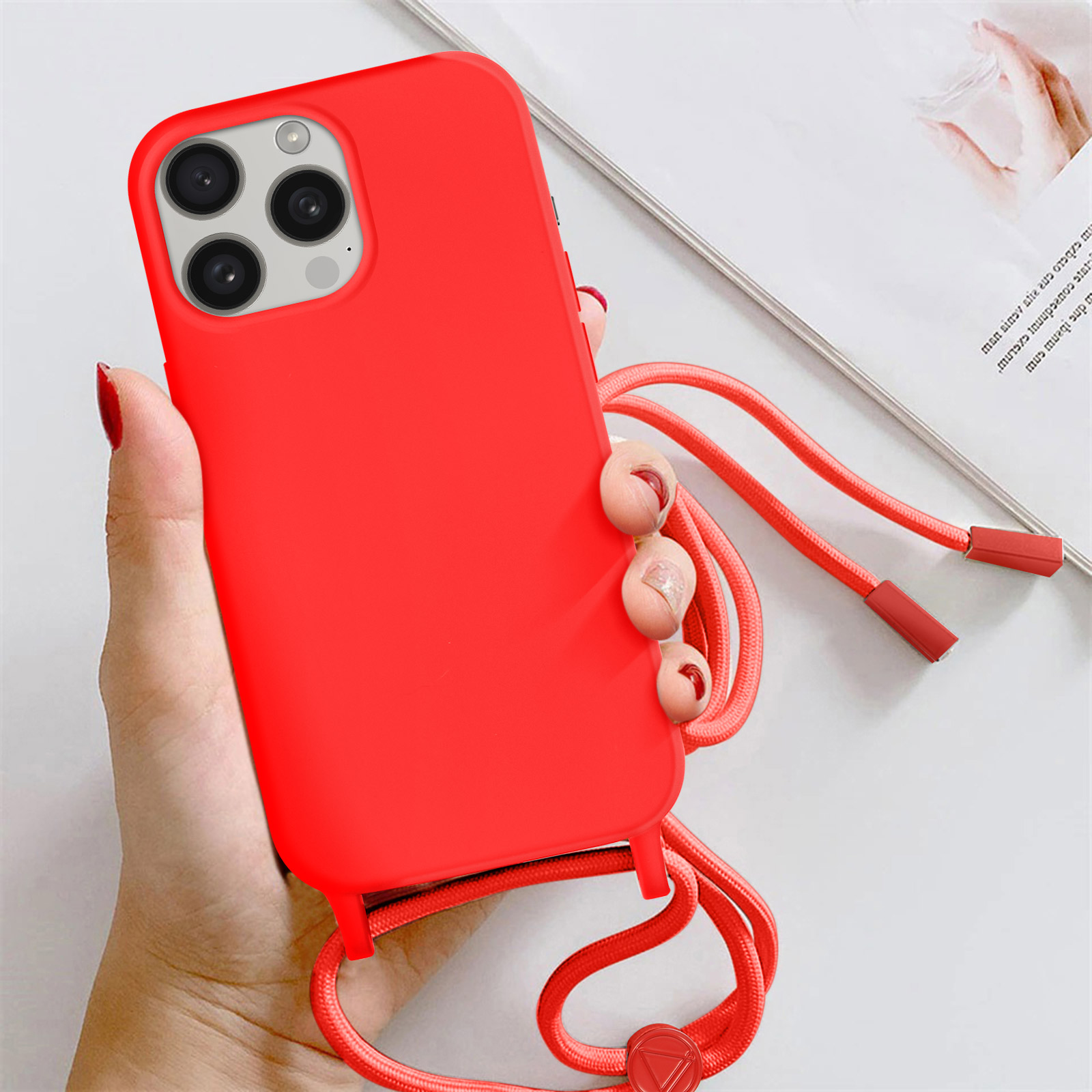 Custodia IPhone 11 Pro Max Con Cordino E Fiori – Cover In Silicone Morbido Con Tracolla, Disegno Estetico, Protezione Antiurto - 3