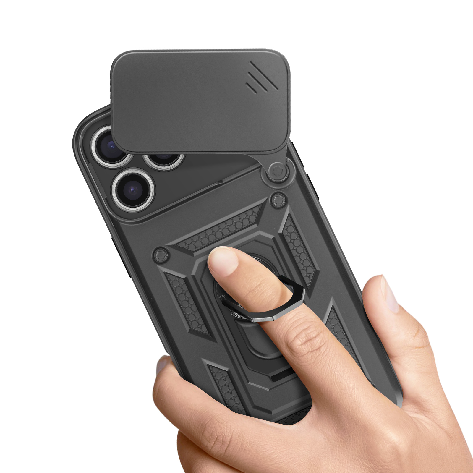 FNTCASE Custodia IPhone 17 Con Protezione Schermo E Supporto Magnetico - Antiurto Militare - 6,3''
