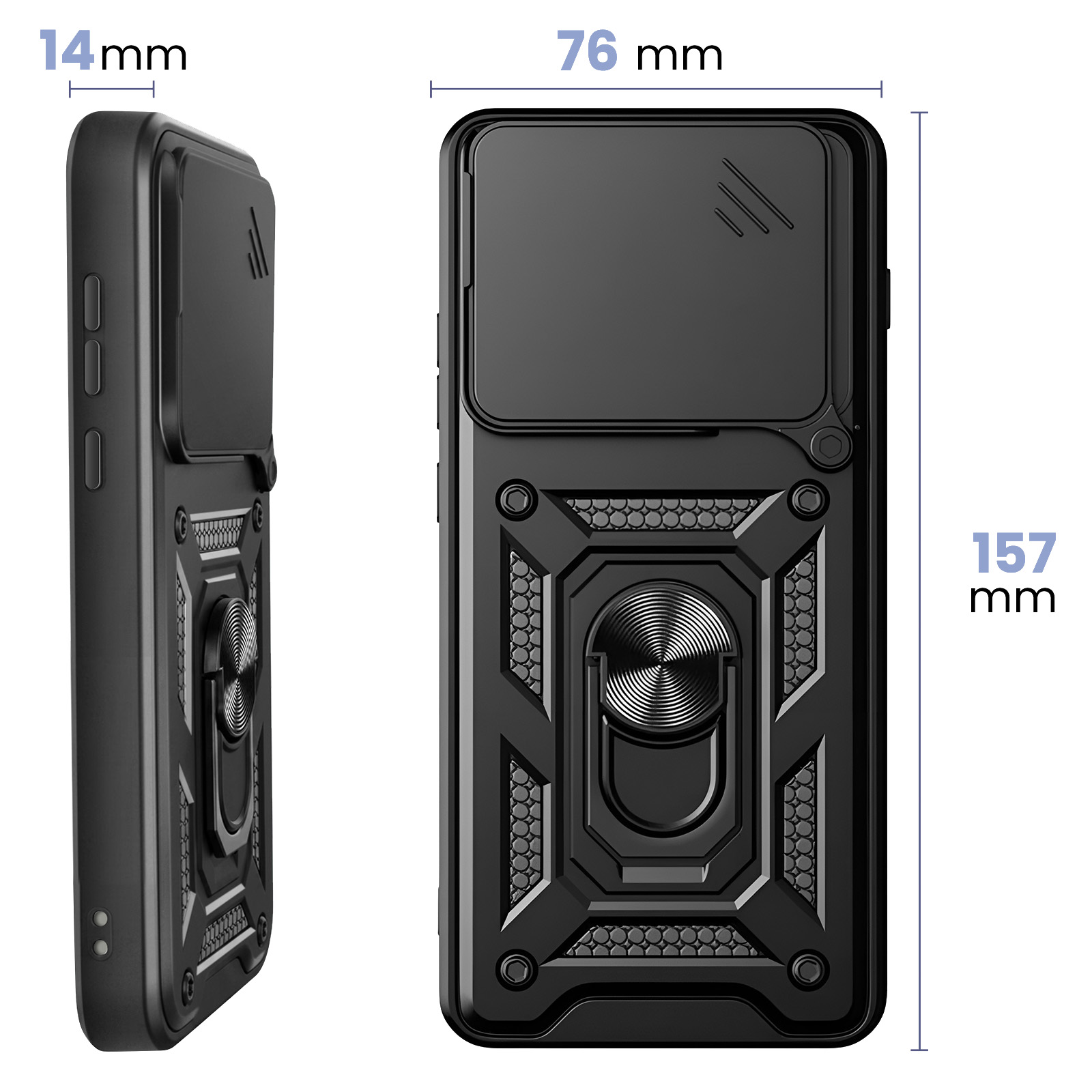 YSONCHAN Custodia per OPPO Find X9 Ultra, Cover Antishock con Protezione Obiettivo, Supporto Anello Rotativo Magnetico 360°, Case Anti-Impronte. Arancia