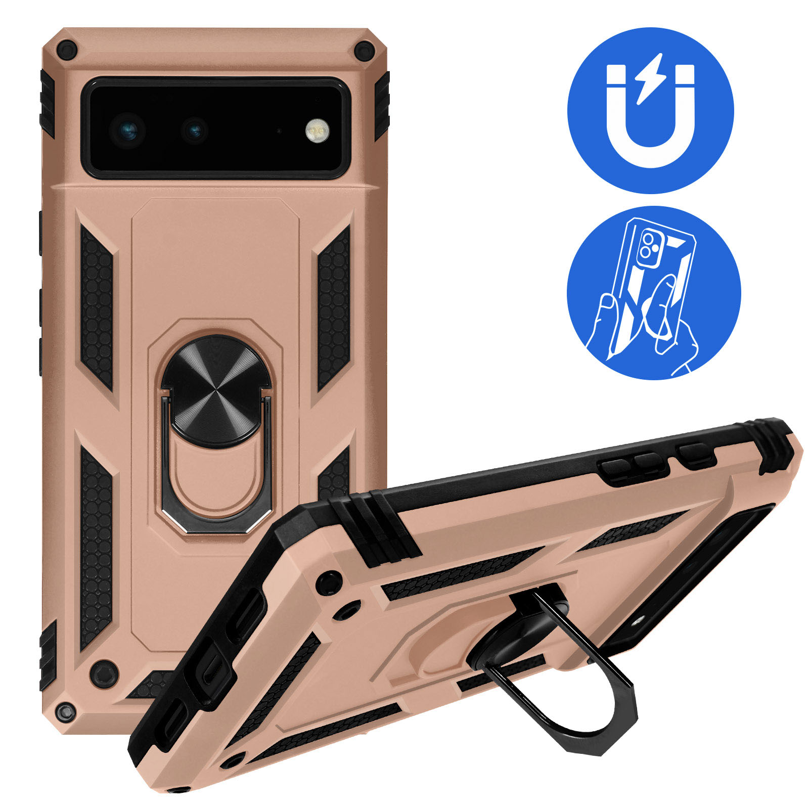 ESTH® Cover Per Google Pixel 6a 5G Custodia In Silicone A Antiurto 360
