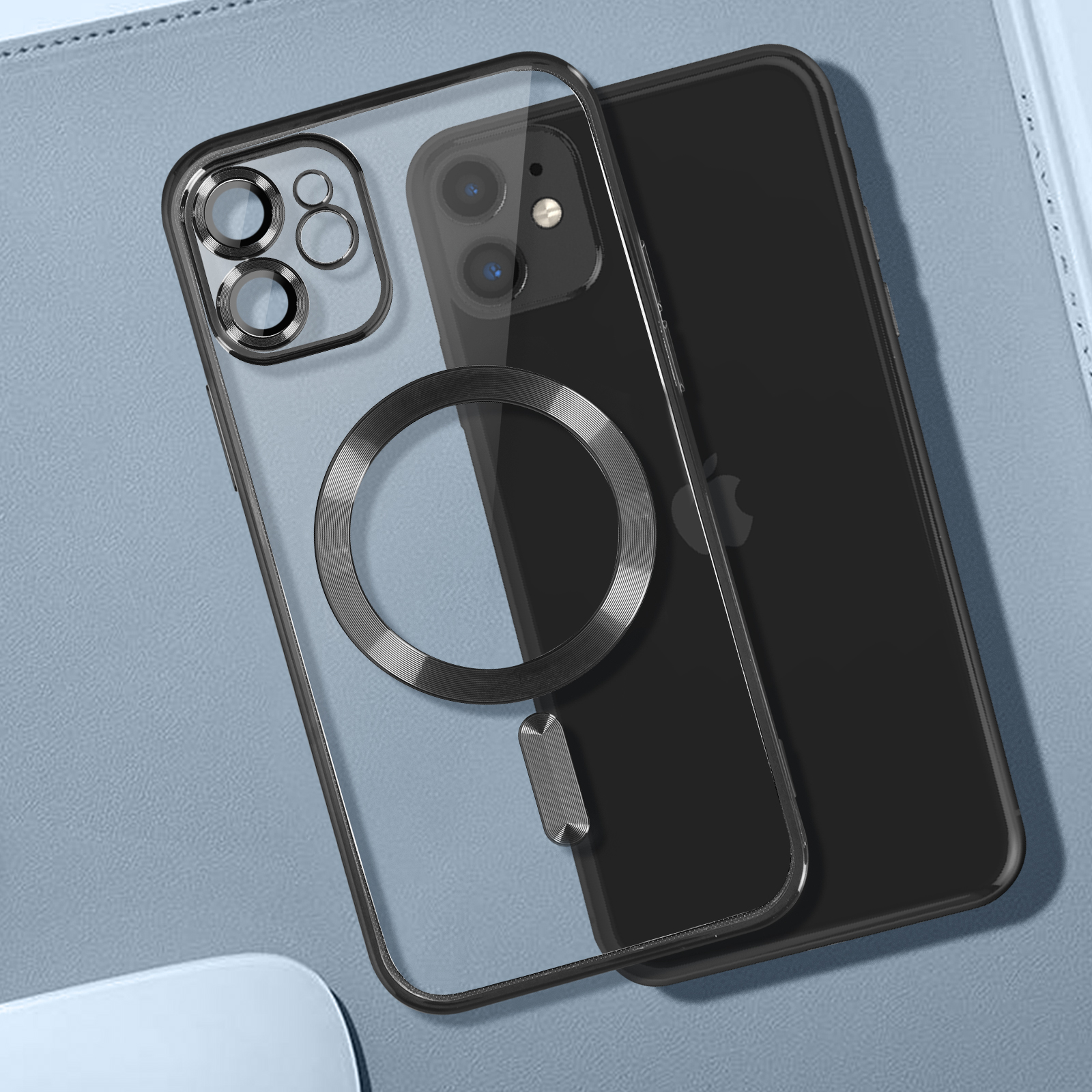 Custodia Magnetica Per IPhone 11 Pro Max: Cover Trasparente Magsafe Antiurto Con Protezione Fotocamera - Non Ingiallisce, Sottile, Silicone, Nero - 3