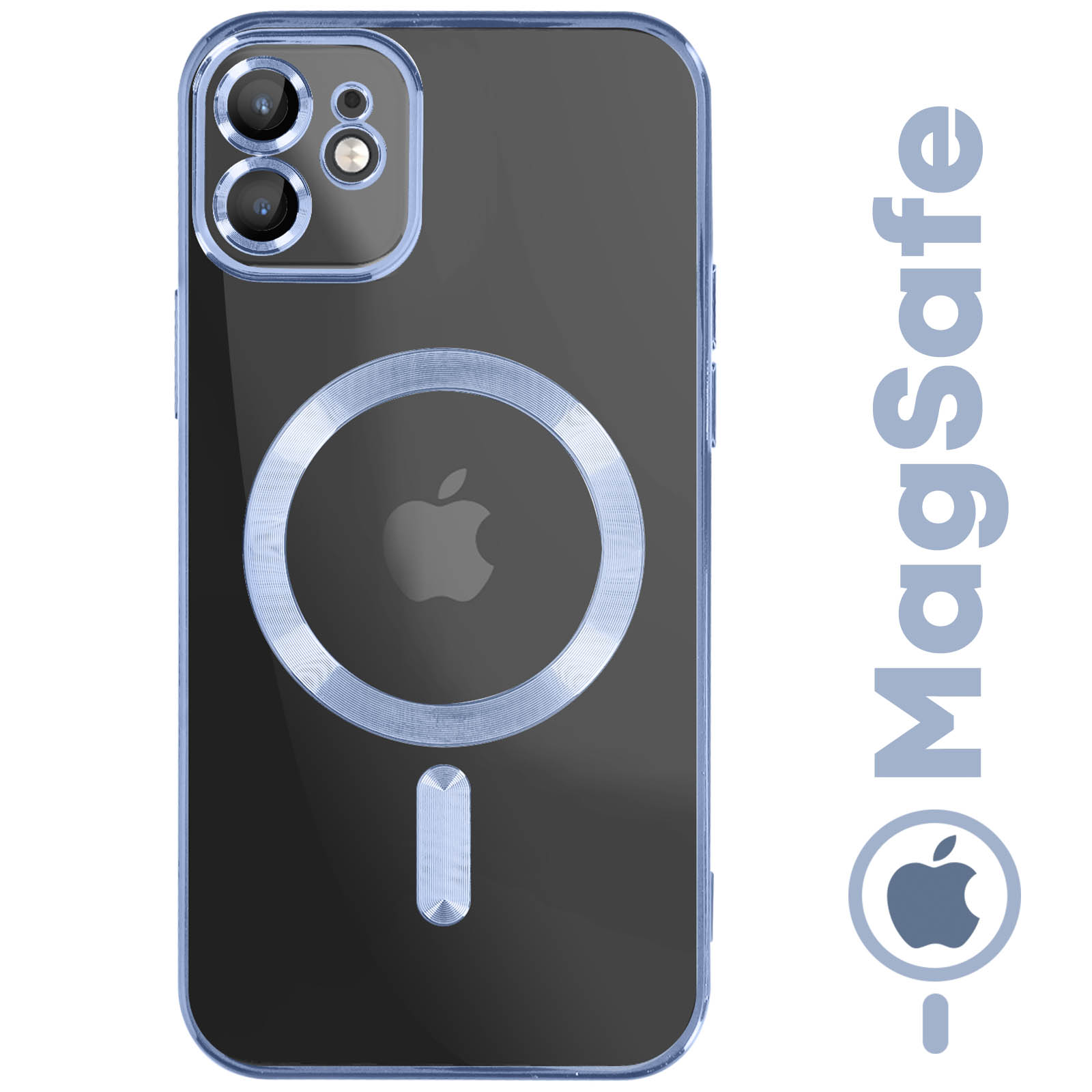 LAPOPNUT Custodia Trasparente Per IPhone 12 Pro Max Con Motivo Farfalla - Silicone Morbido TPU - Viola