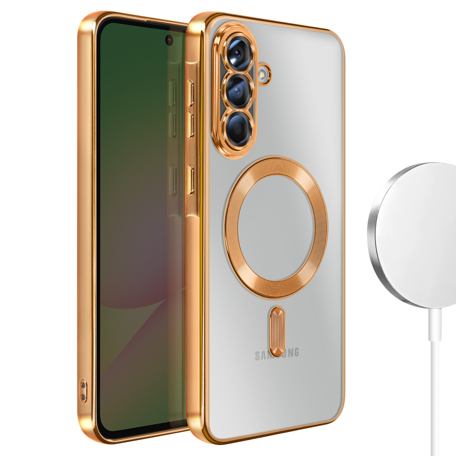 Samsung Galaxy A56 MagSafe Chromierte Hlle Gold - German