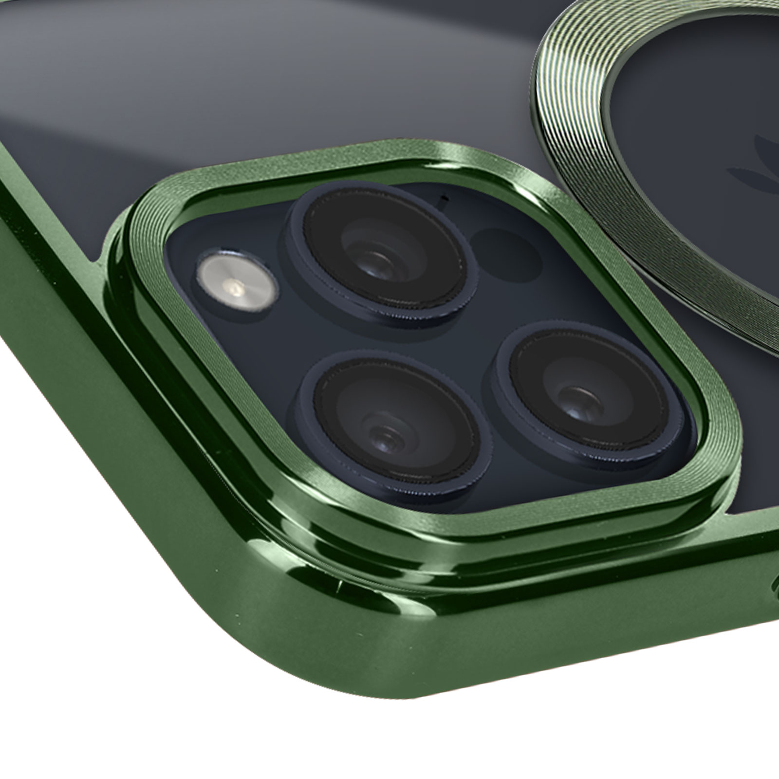 GONEZ Custodia Magnetica Per IPhone 15 Plus – Silicone Con MagSafe, Verde, Include 2 Pellicole