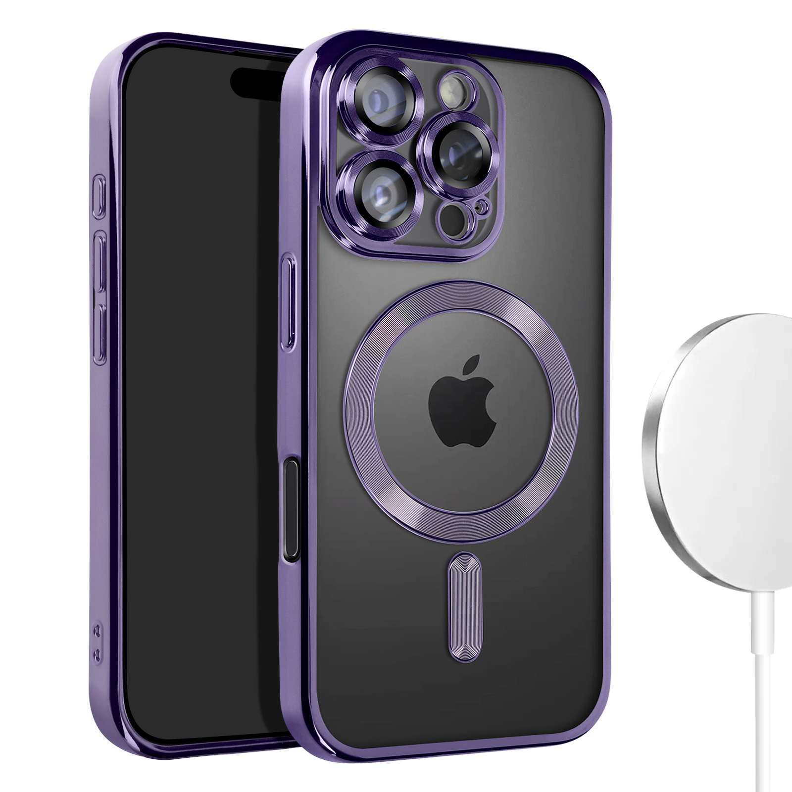 YINLAI Custodia magnetica per iPhone 16 Pro da 6,3 pollici con supporto
