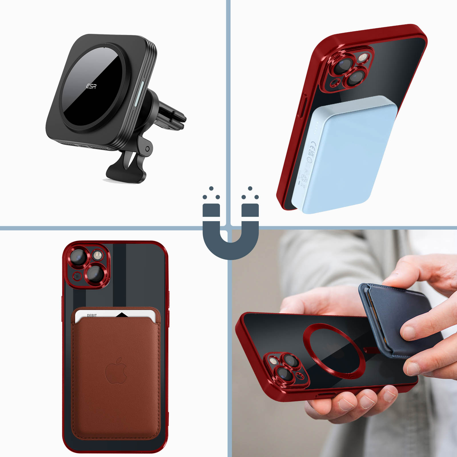 Coque Atom Studios Pour IPhone 13 Pro Max En Silicone Avec Fente | Compatible MagSafe | Style Fin Et Léger - Bleu