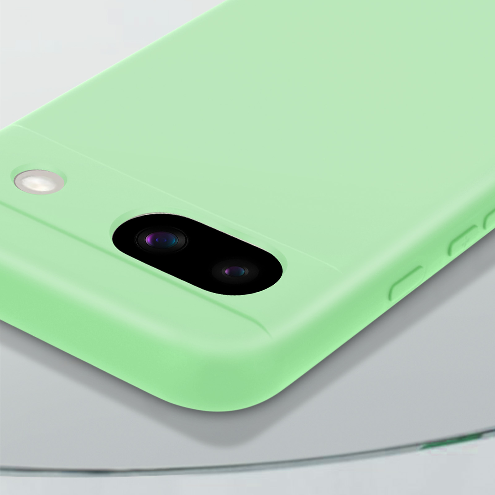 GOKEN Funda para Google Pixel 7 Pro, TPU Silicona Gradiente Transparente Protección Carcasa, Bumper Caso Case Cover con Shock- Absorción, Rosa/Verde