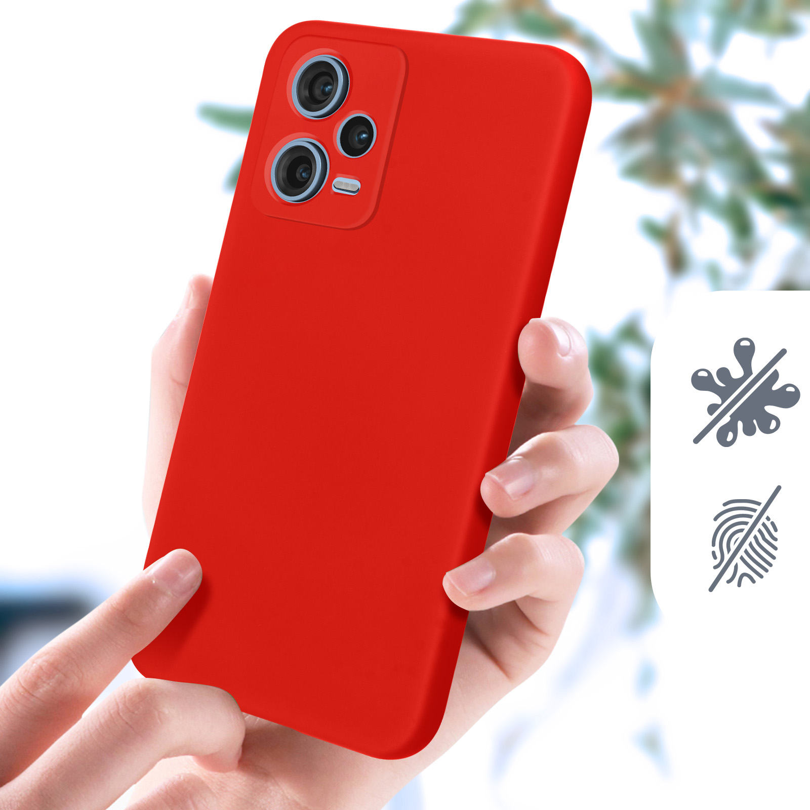 Byvuwiay Cover per Xiaomi Redmi Note 12 PRO 5G, Morbida Silicone Liquida TPU Protettivo Ultra Slim Custodia Antiurto, Custodia Compatibile con Xiaomi Redmi Note 12 PRO 5G - Rosa