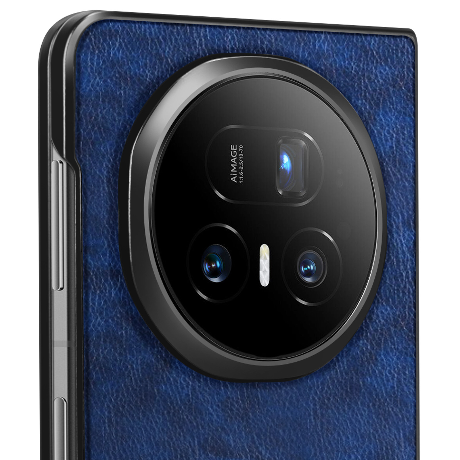 Avizar Coque pour Honor Magic V5 Rigide Effet Cuir Grainé avec Bords