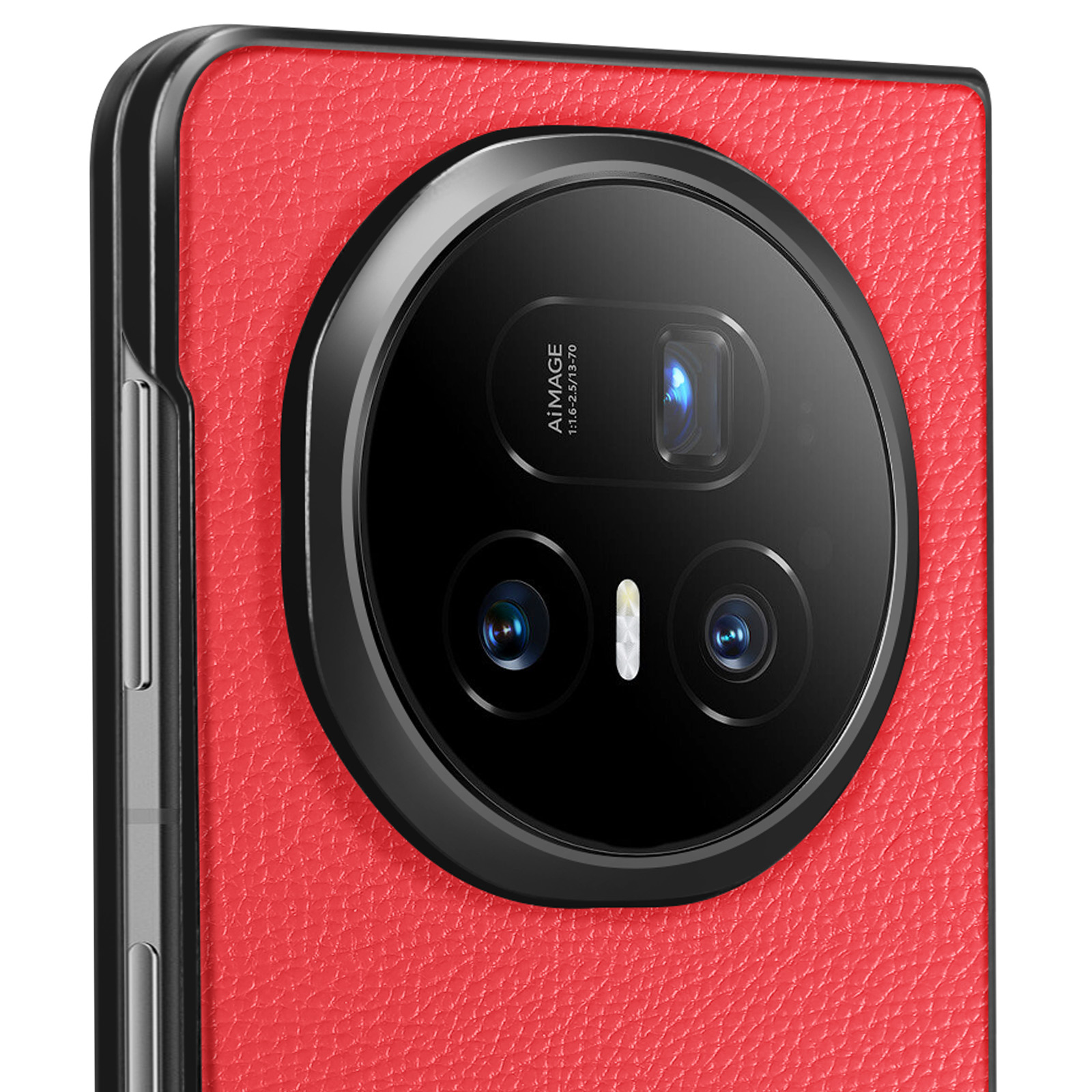 RankOne Custodia Flip Portafoglio In Pelle Per HONOR Magic5 Pro 5G – Rossa, Con Supporto E Magnete