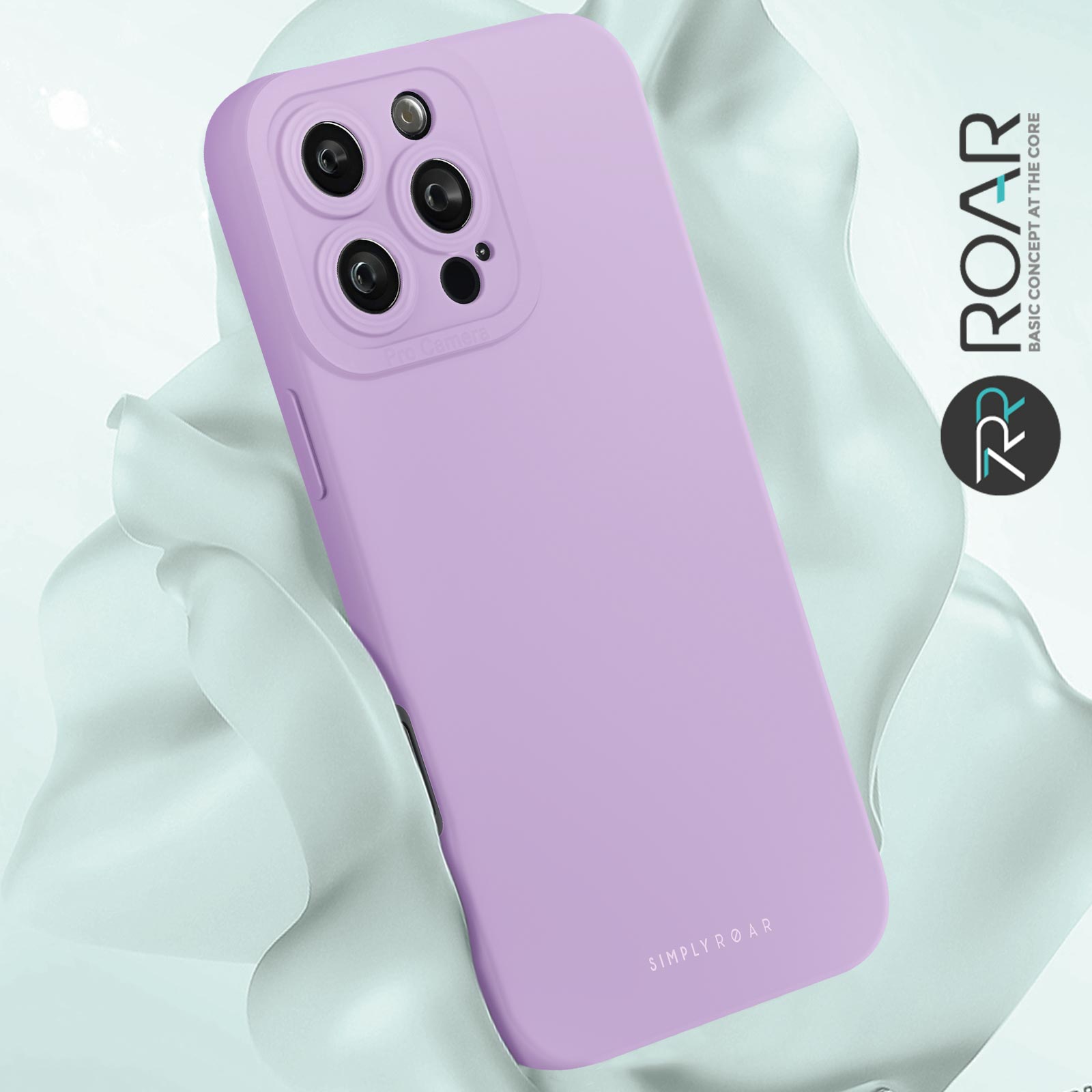 Cover per iPhone 16 Pro Max - silicone opaco lilla - Roar Luna - Italiano