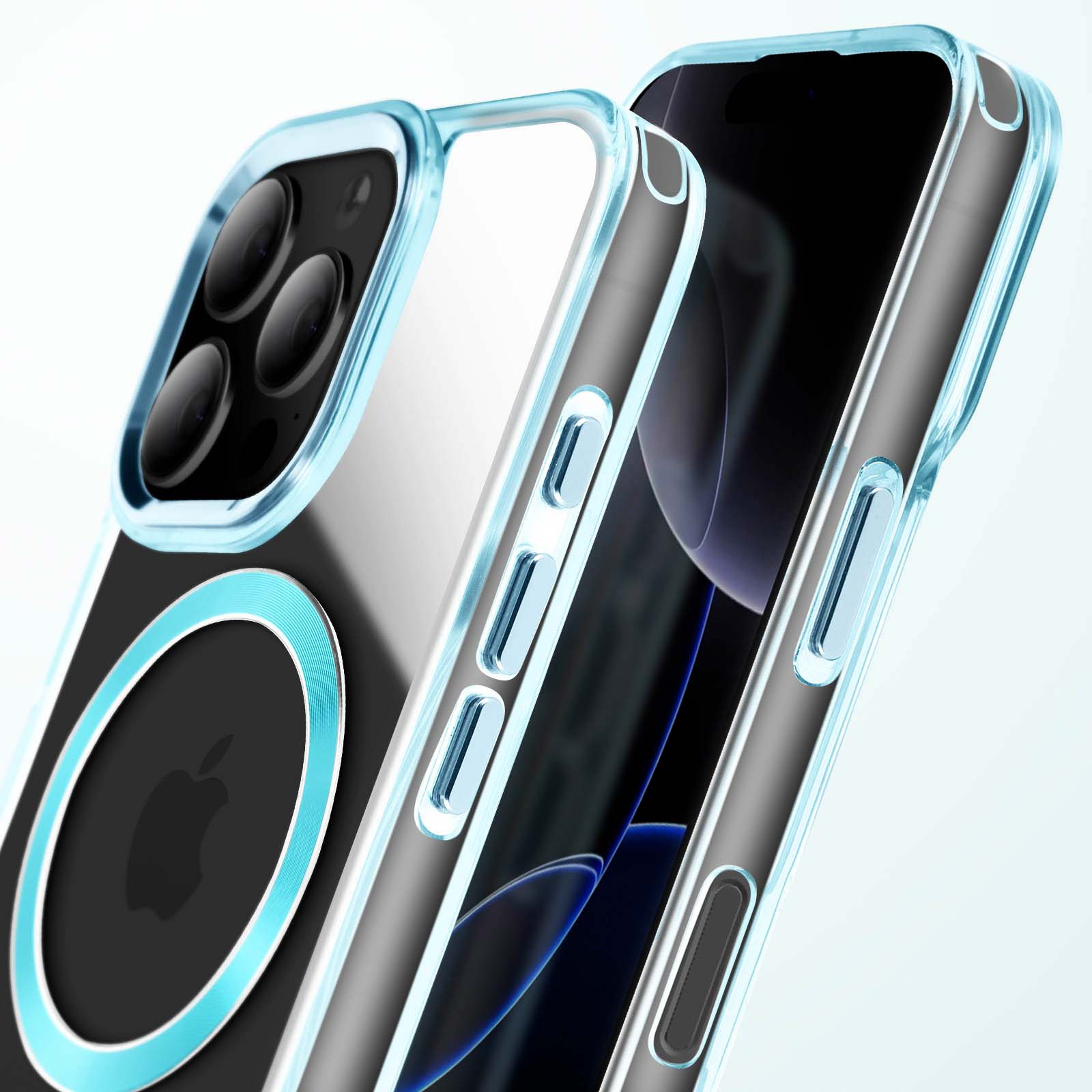 Zelaxy Cover Per IPhone 16E (2025) Con Magsafe - Custodia Rigida Morbida Anti-caduta, PC E TPU, Pannello Opaco, Blu - 2