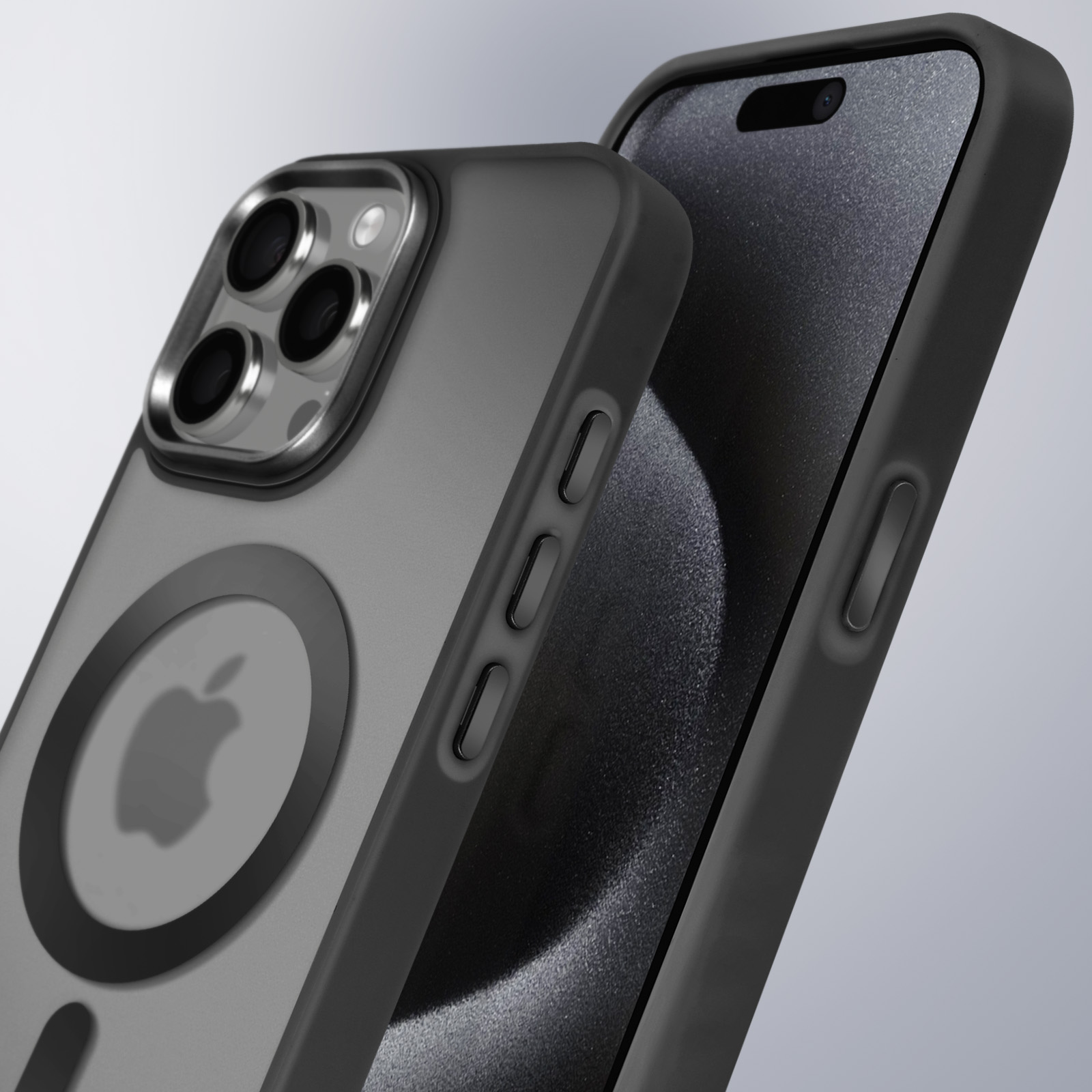 Tybiky - Custodia per iPhone 12 Pro, iPhone 12, custodia protettiva opaca in policarbonato, ultra sottile, minimalista, antiurto, antigraffio, cover, colore nero