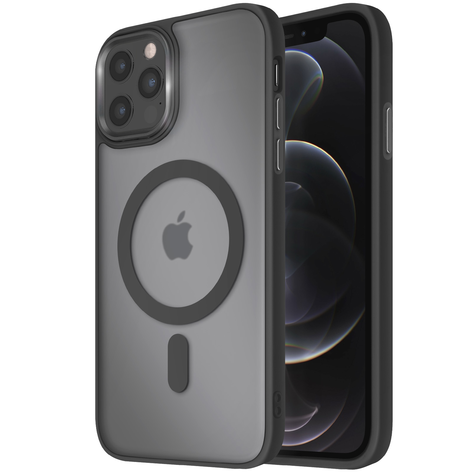 Mous Infinity Cover Trasparente Per IPhone 12/12 Pro – Compatibile MagSafe – Motivo Nero – Custodia Ultra Sottile Antiurto Con Garanzia A Vita - 3