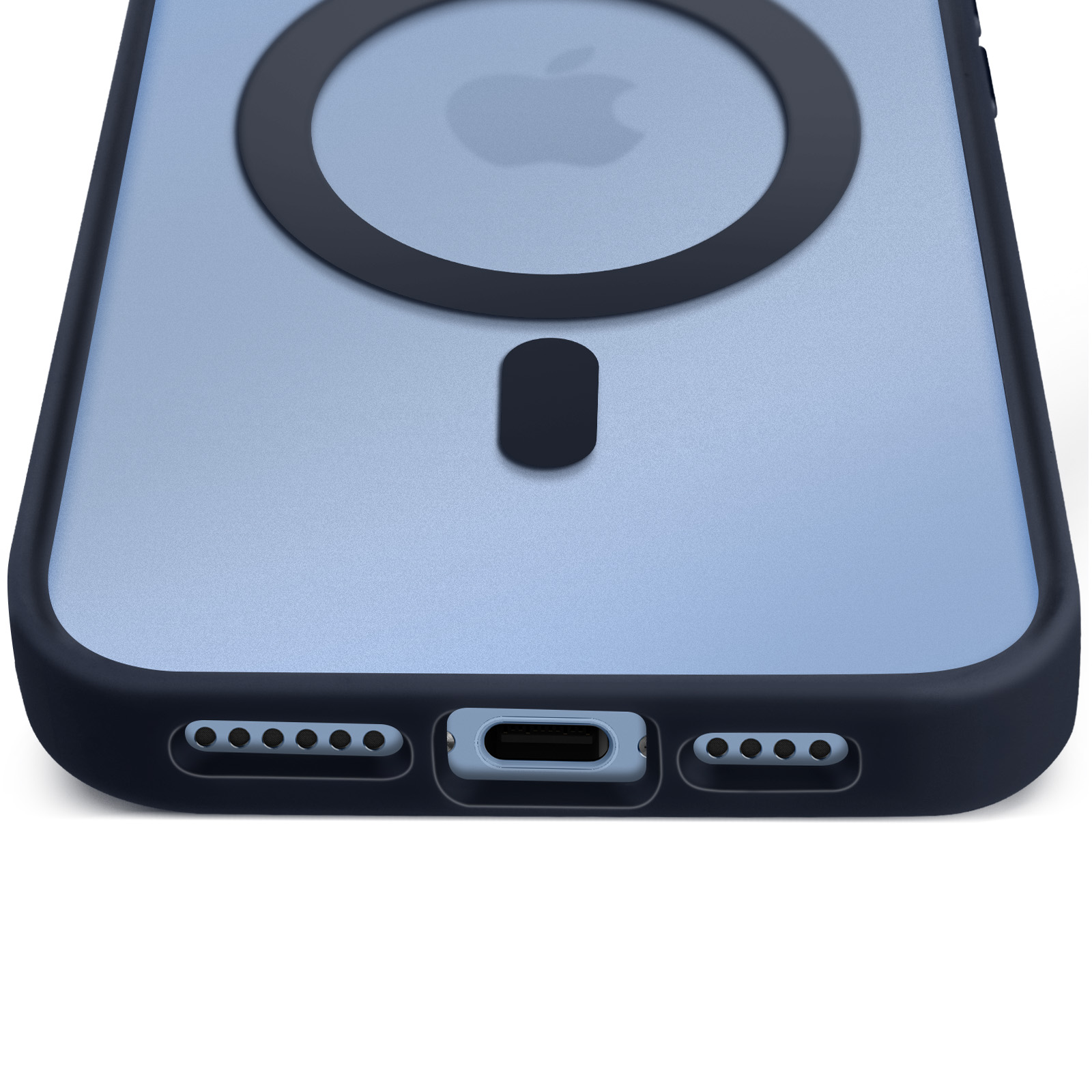 HGH Custodia Magnetica Per IPhone 13 Pro Max, Compatibile MagSafe, Retro Opaco Traslucido, Antiurto Militare, Nero - 2