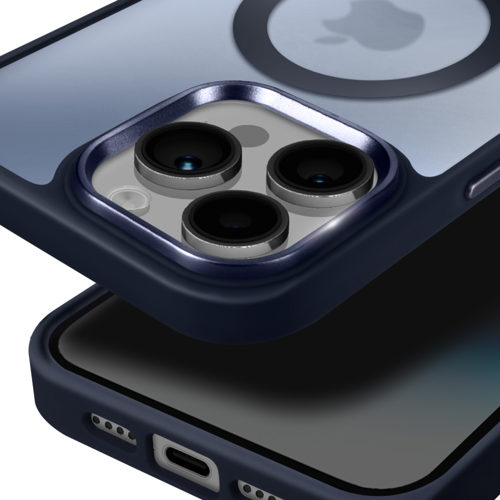 MOBESV Cover Magnetica per iPhone 14 PRO 6,1 Pollici, Custodia Compatibile con MagSafe, Cover Antiscivolo Opaca e Satinata, Azzurro Lago