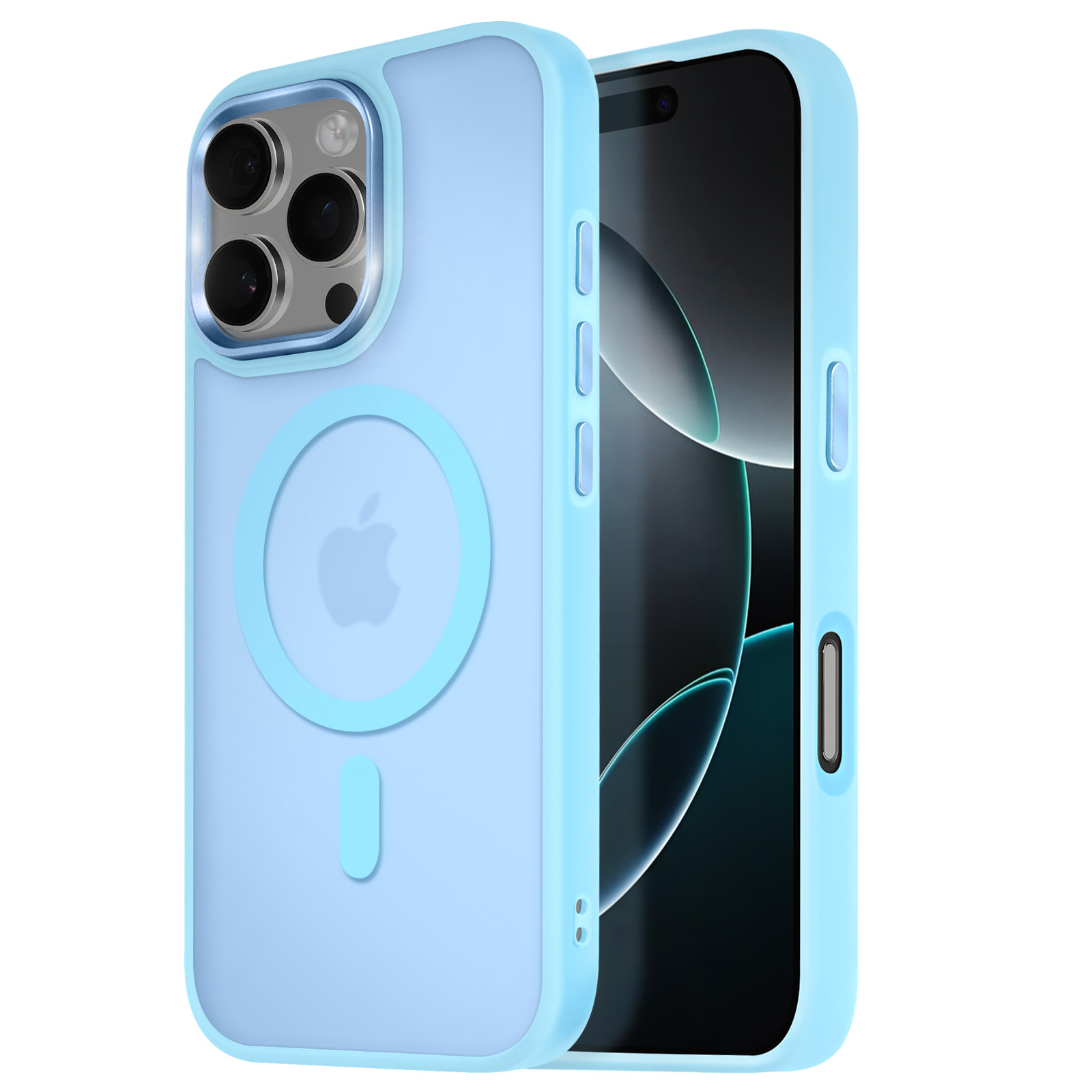 Generic per iPhone 16 (Colore: Blu) Custodia a portafoglio in