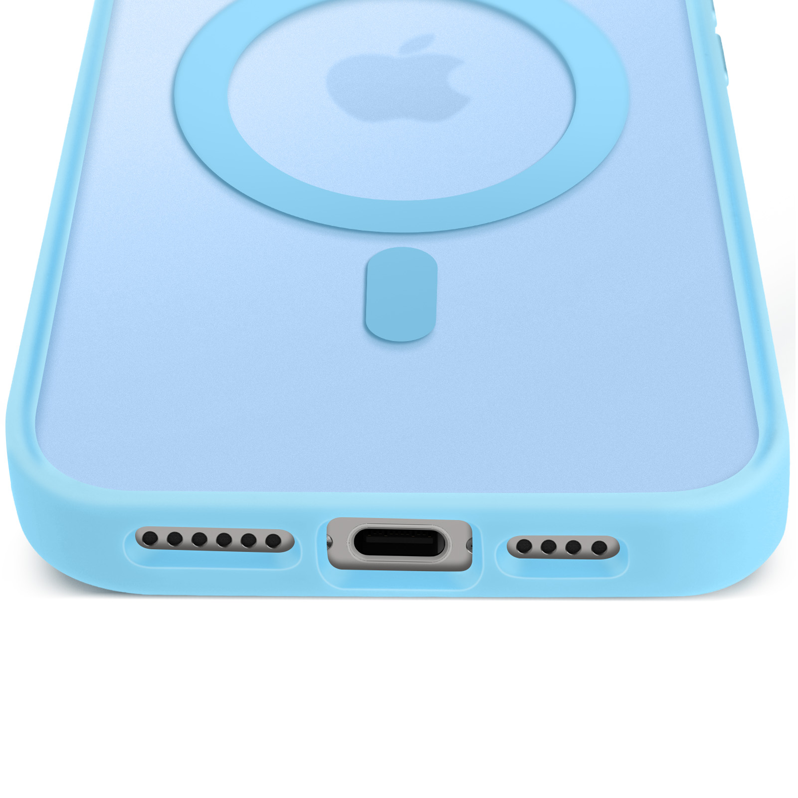 Cover Magnetica Portafoglio Per IPhone 16 Con MagSafe – Pelle PU Blu/Azzurro – Protezione Completa Con Slot Carte RFID
