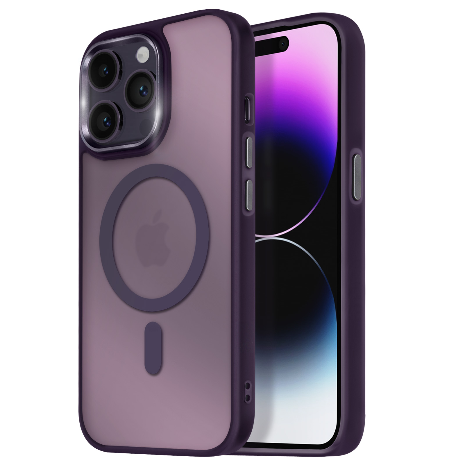 SURPHY [4 in 1 Magnetico Silicone Cover Compatibile con iPhone 14 6.1 2022, Custodia per iPhone 14 Compatibile con MagSafe Accessori, con Lens Protector and 2 Protezioni Dello Schermo, Verde cactus