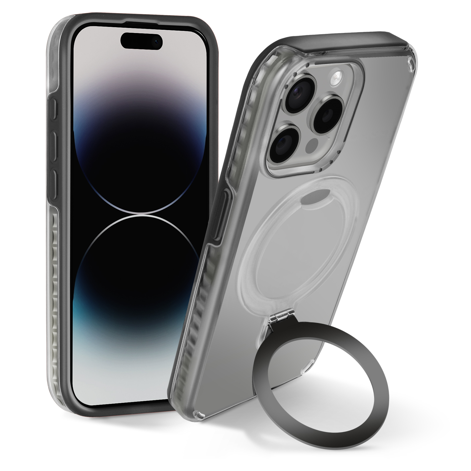 Custodia Per IPhone 14 Pro Max Con Supporto Ad Anello Magnetico Invisibile, Compatibile MagSafe, Protezione Militare Anti-caduta, Cover Posteriore Rigida