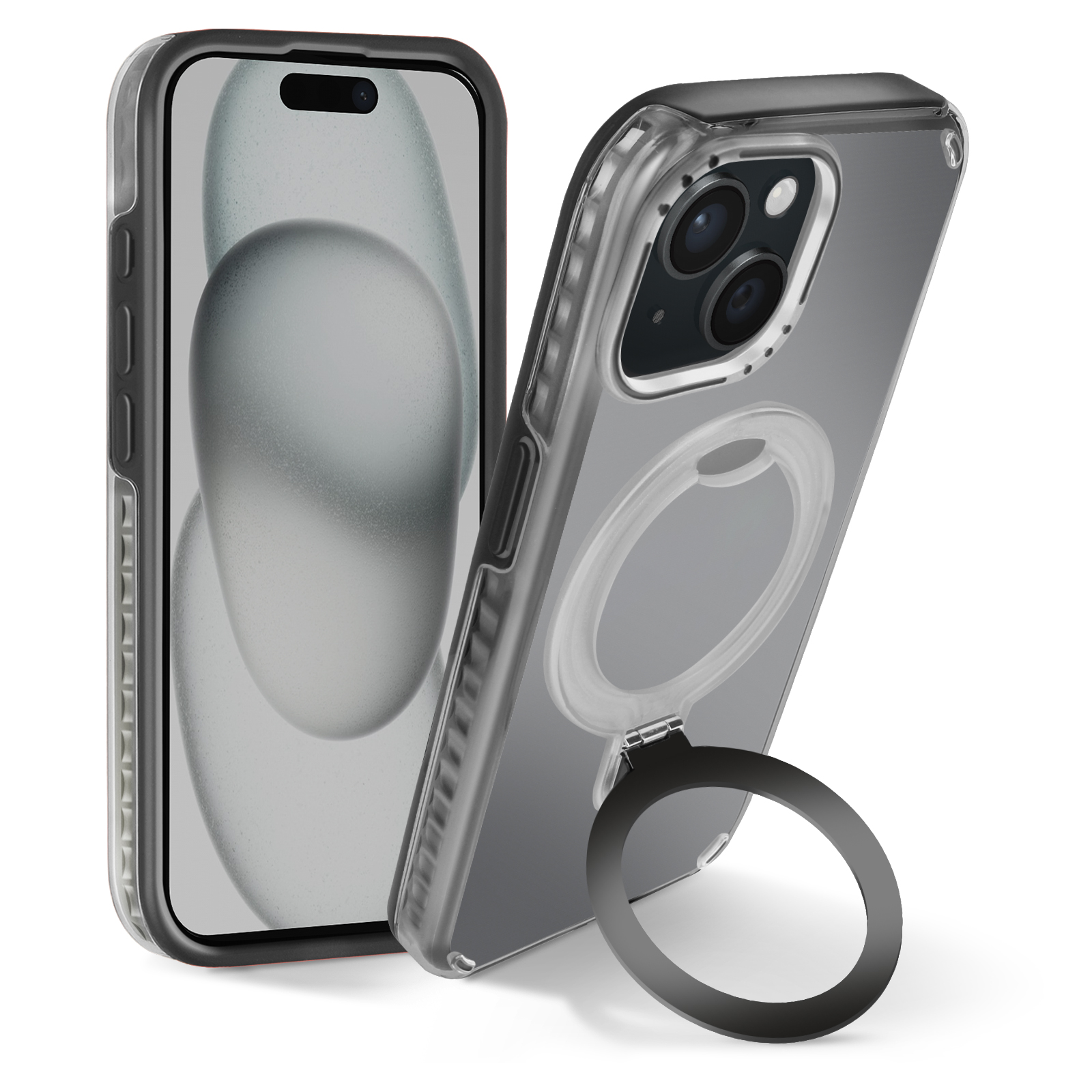 Cover Semirigida compatibile con MagSafe dotata di supporto integrato