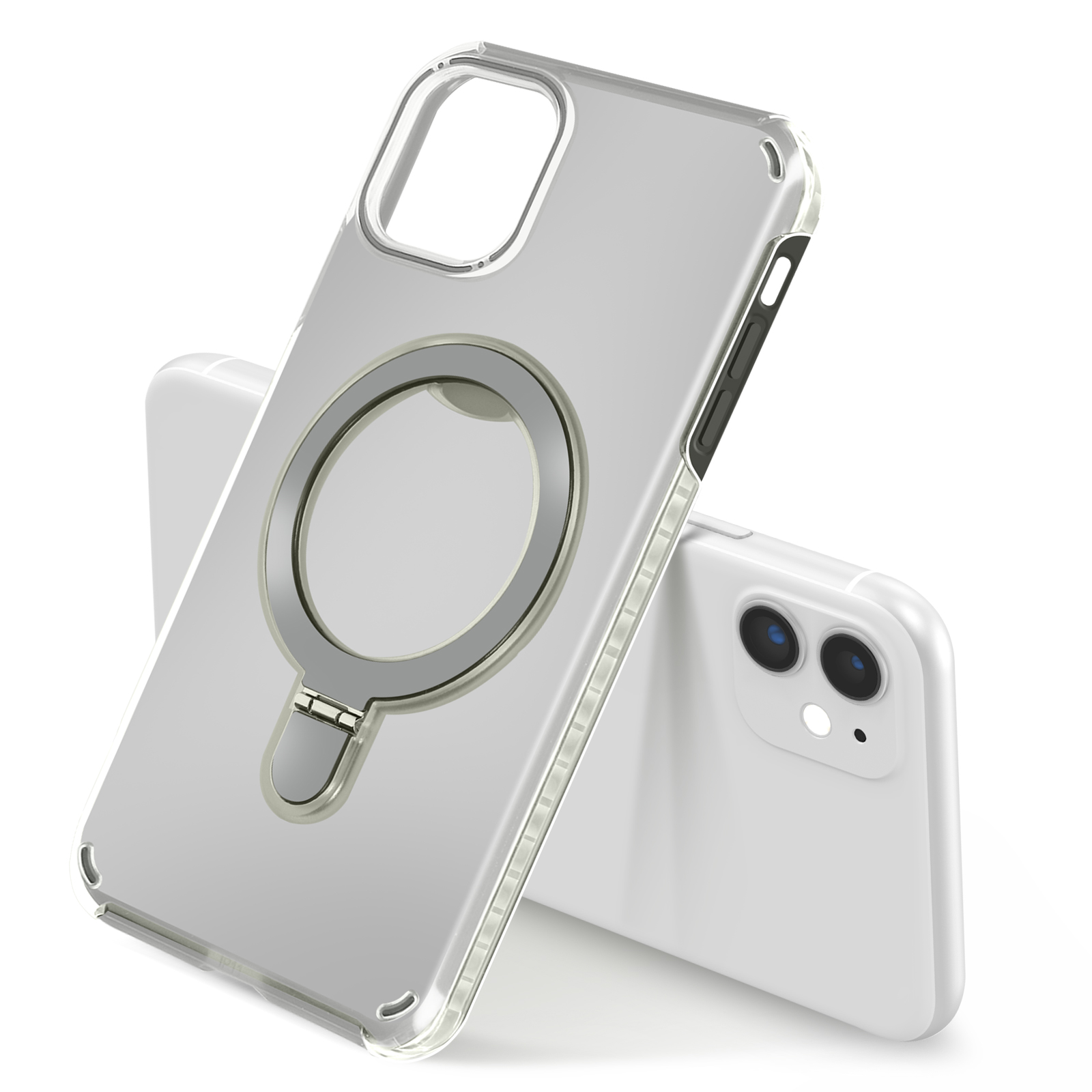 Coque Translucide Givrée Magsafe Pour IPhone 13 Pro - Noir - Neuf Sous Sachet