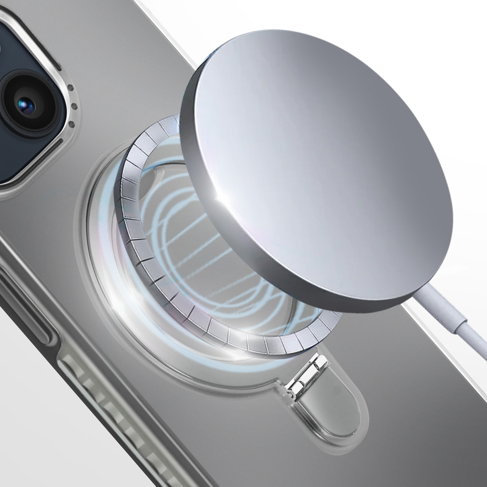 NALIA Cover Per IPhone 13 Pro Con Anello Girevole 360° - Custodia Antiurto Grado Militare E Supporto Magnetico Per Auto, Nero - 2