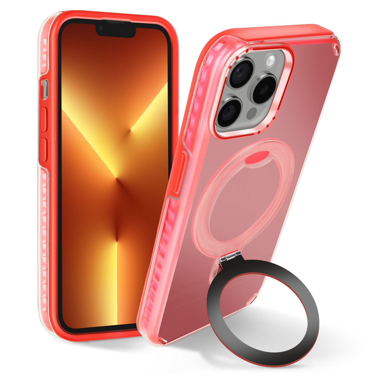 ESONG Cover per Samsung Galaxy A32 5G/Galaxy M32,Custodia Antiurto Ultrasottile da Donna,Placcatura TPU Silicone Protettiva Case con 360° Magnetica